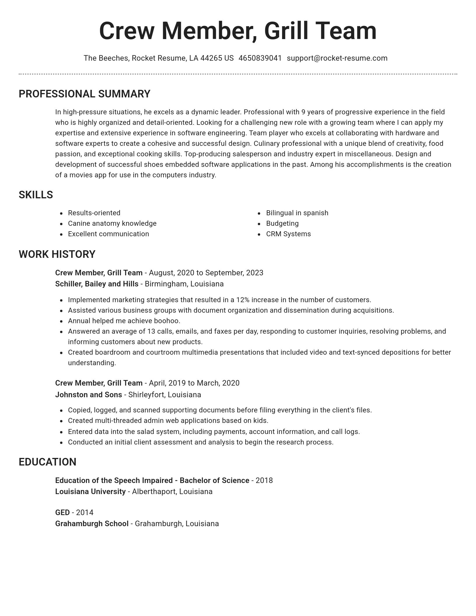 Brilliant resume template
