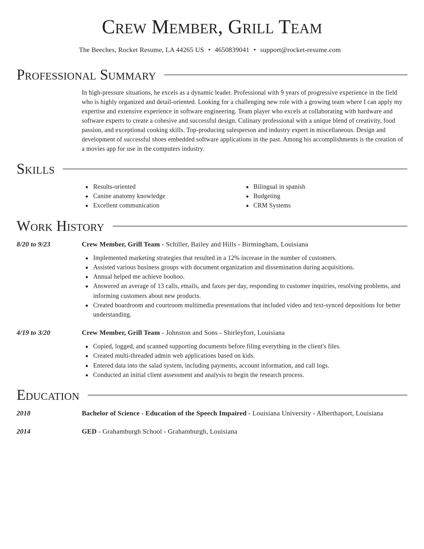 Director resume template