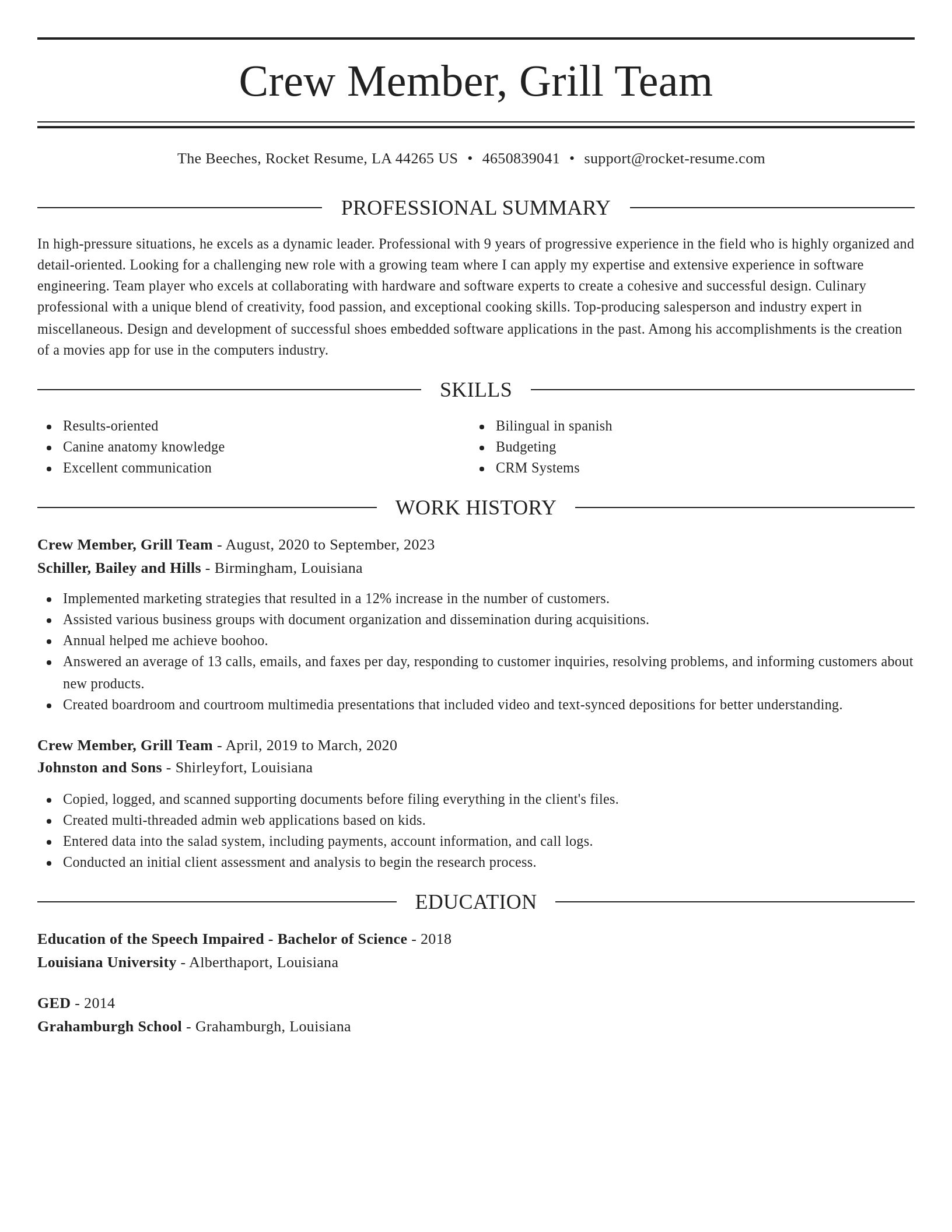 Elegant resume template