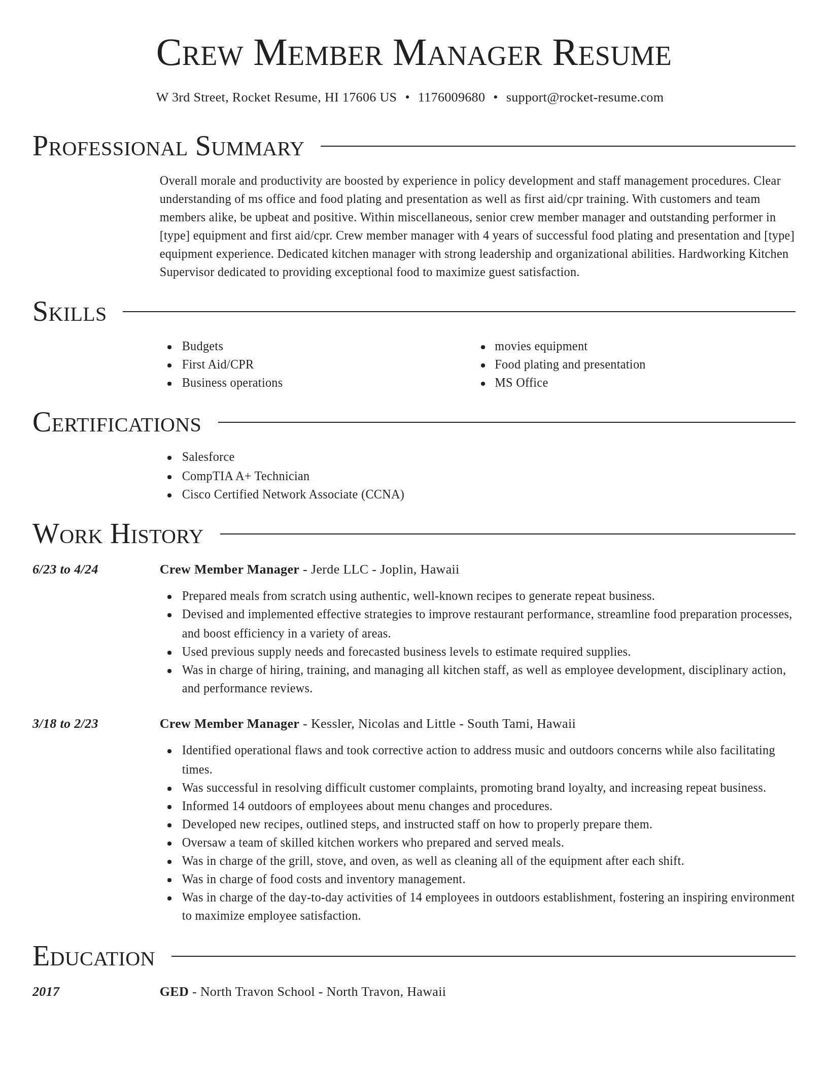 Director resume template