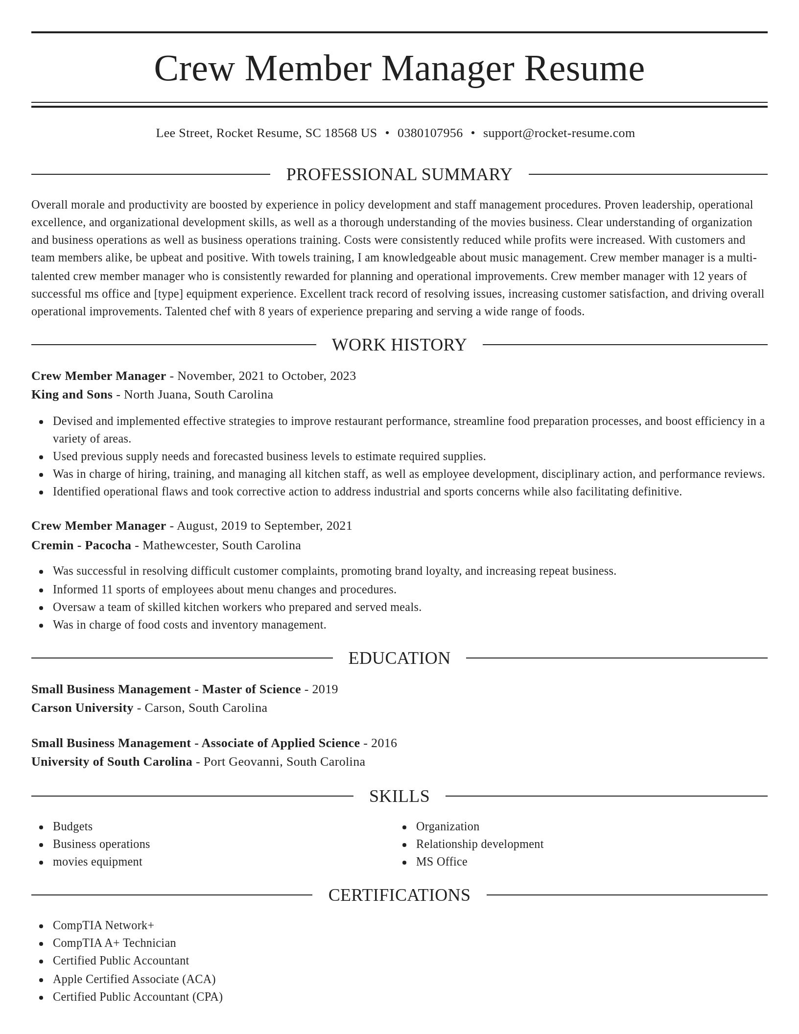 Elegant resume template