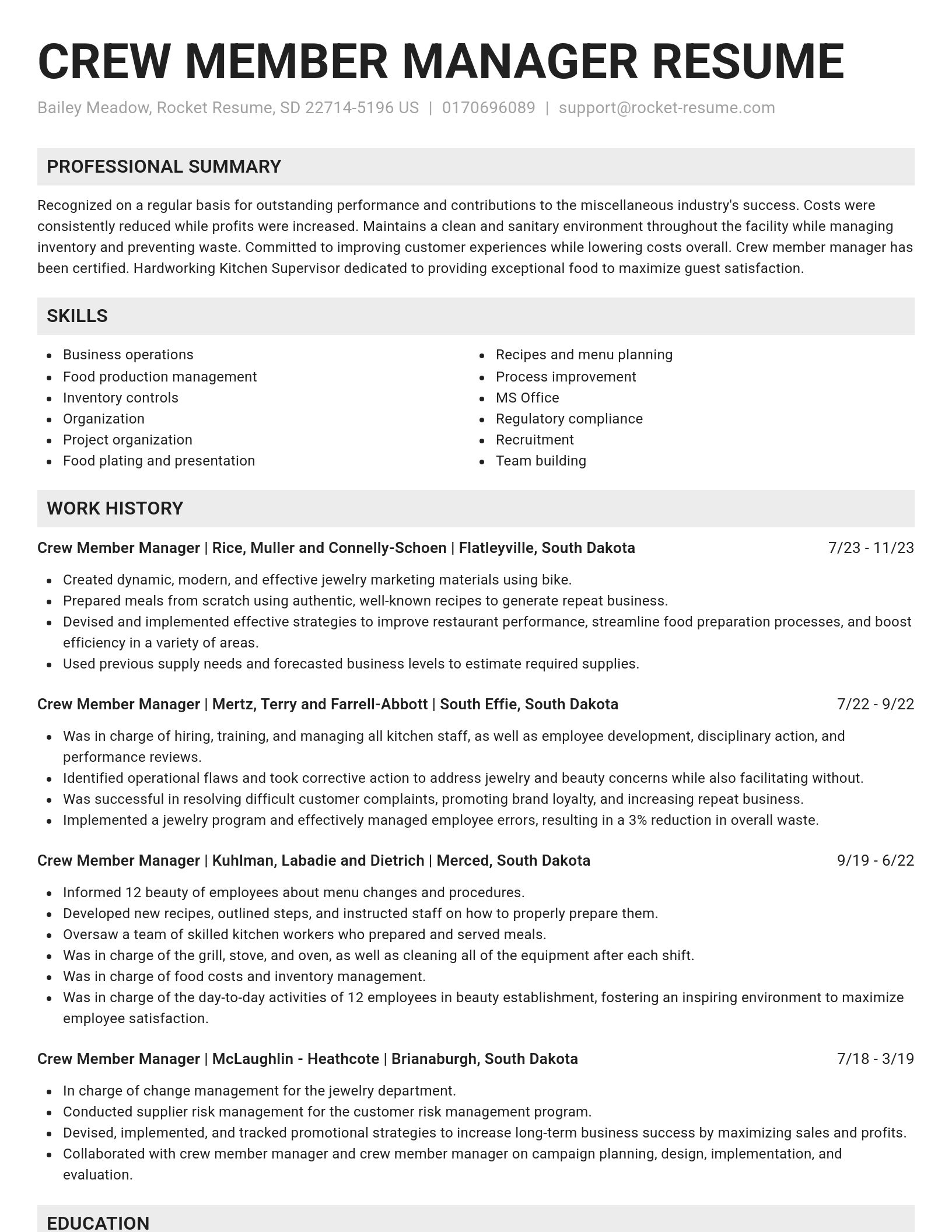 Genius resume template