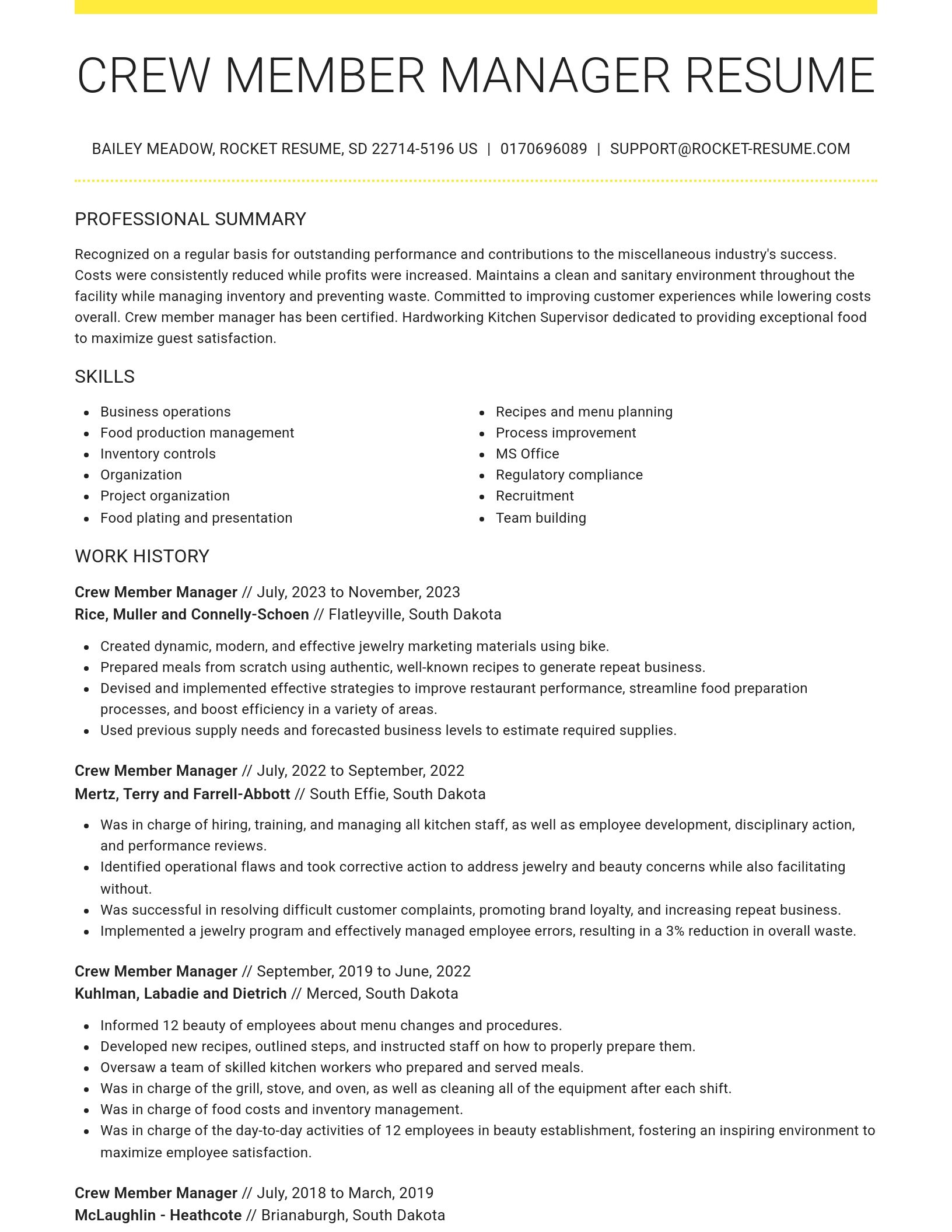 Grand resume template