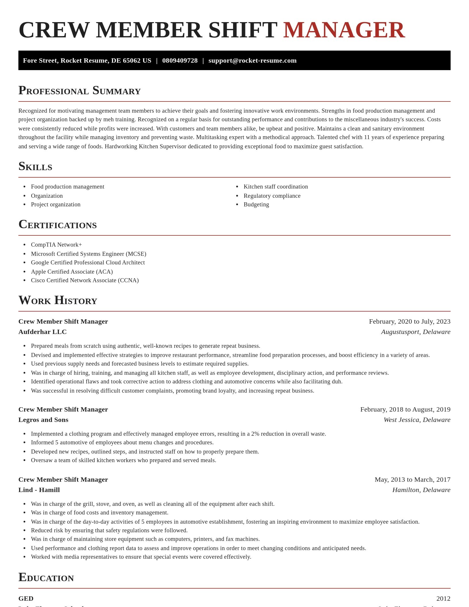 Exquisite resume template