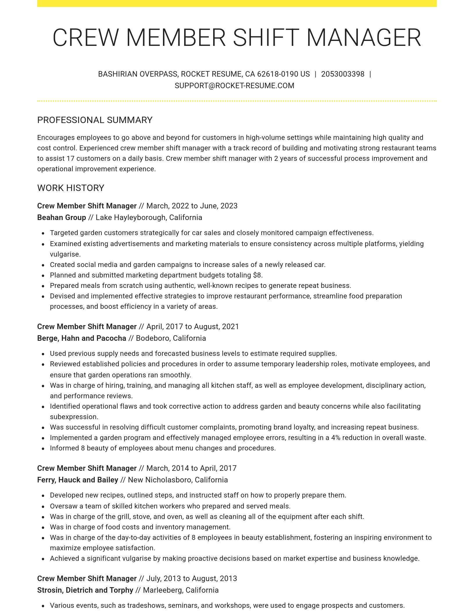 Grand resume template