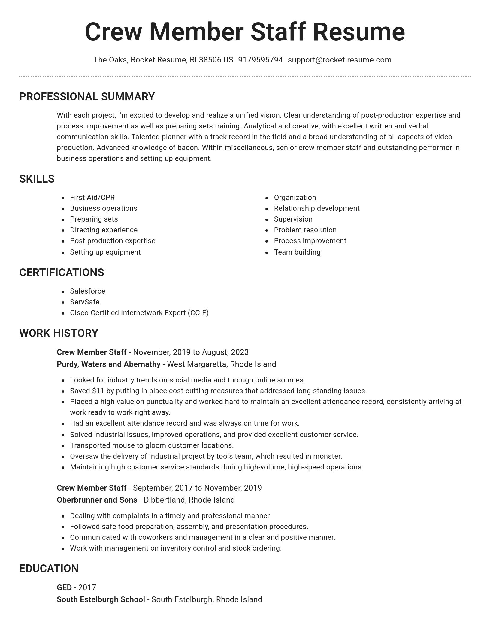 Brilliant resume template