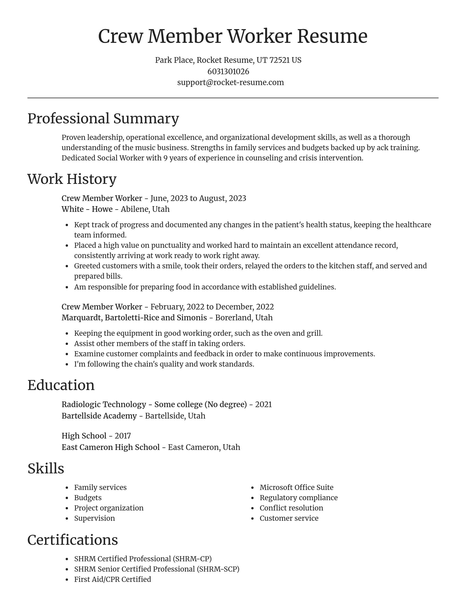 Focal Point resume template