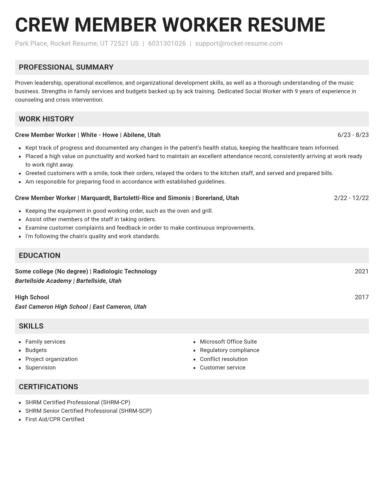 Genius resume template