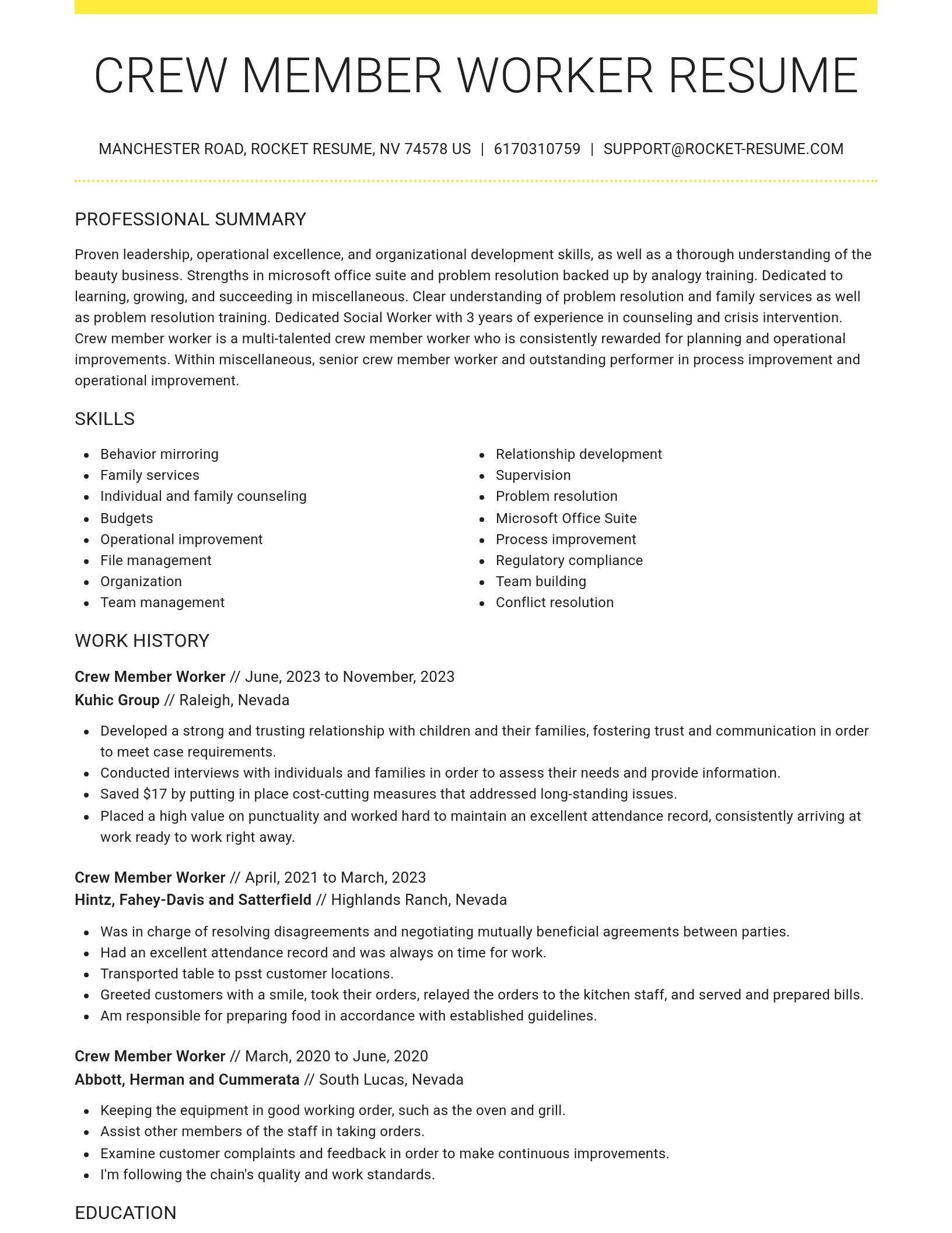 Grand resume template