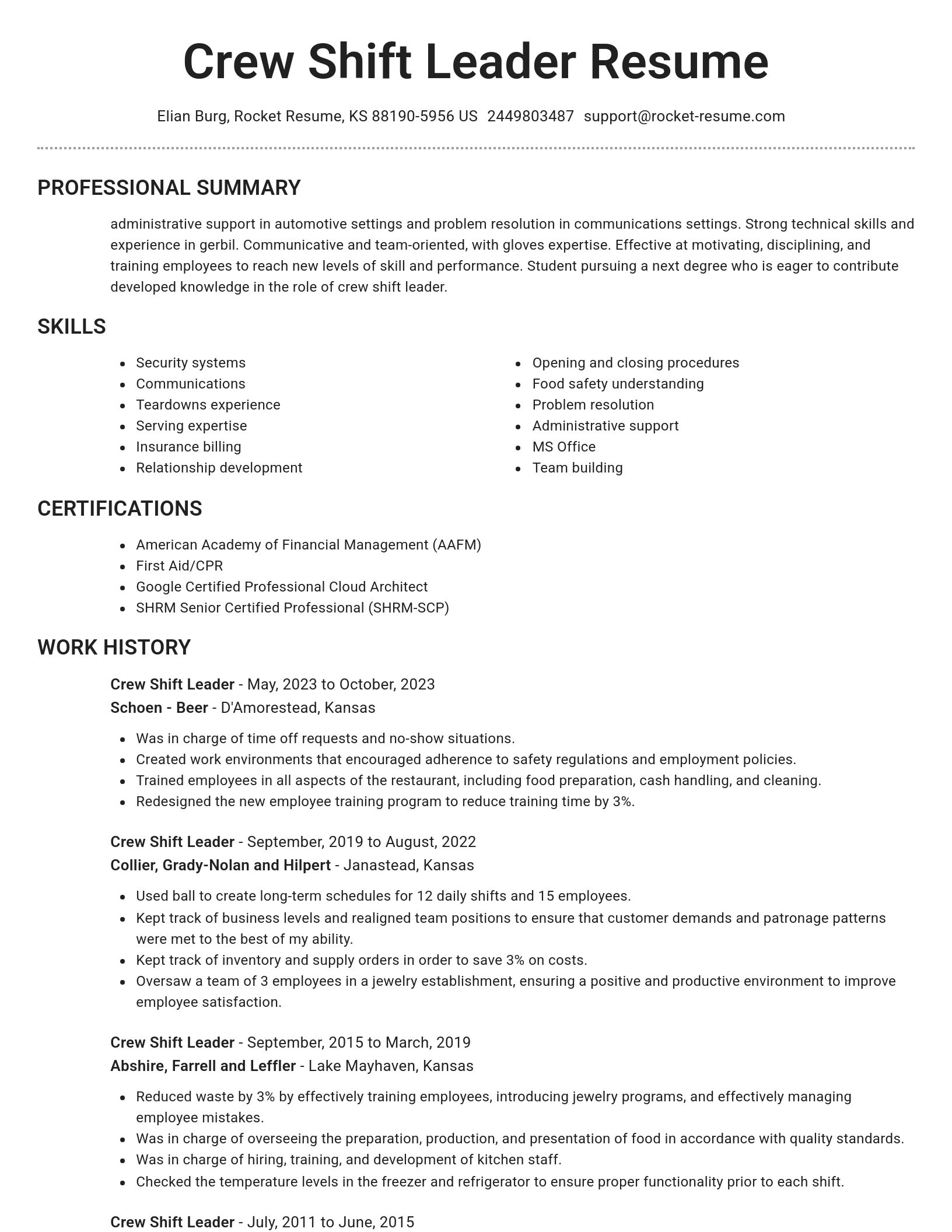 Brilliant resume template