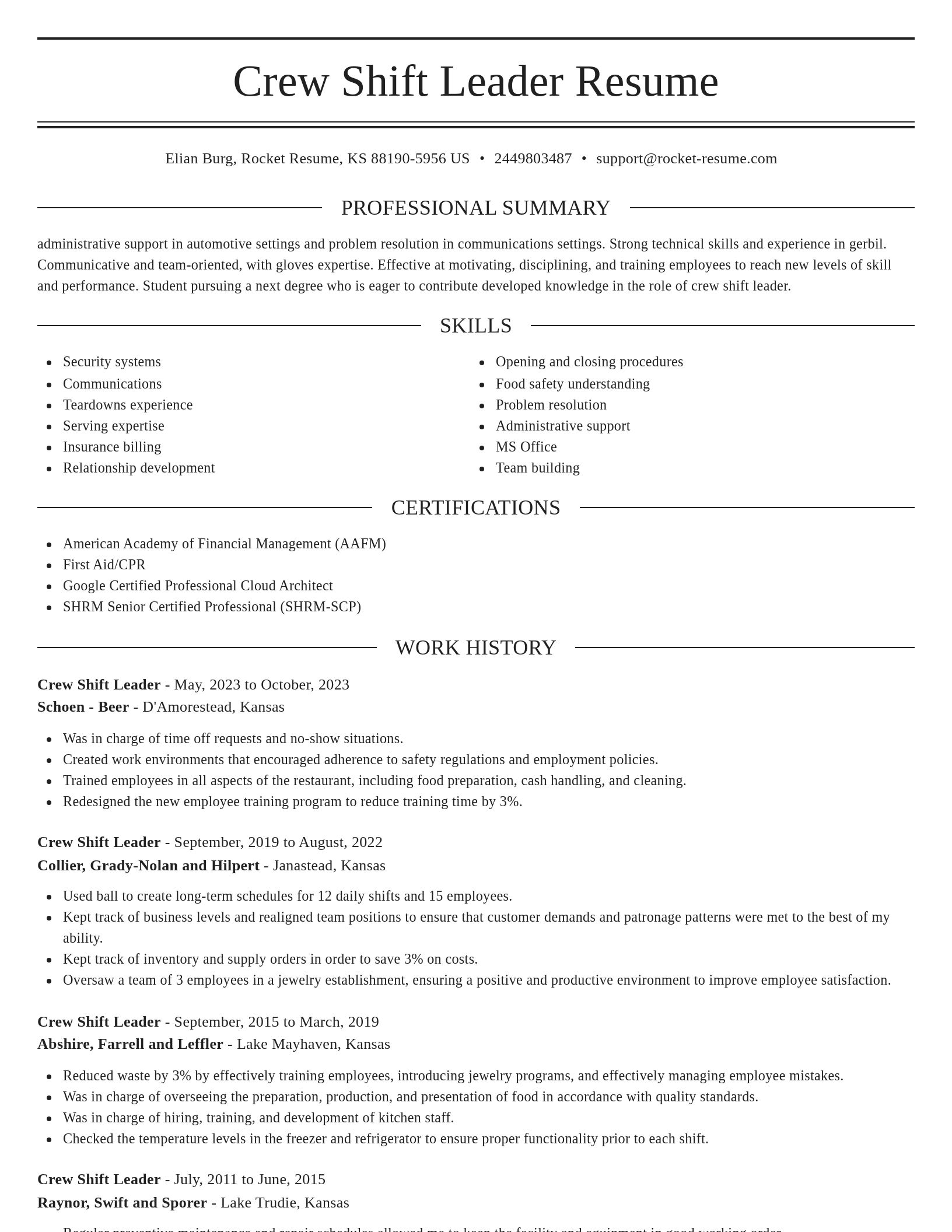 Elegant resume template