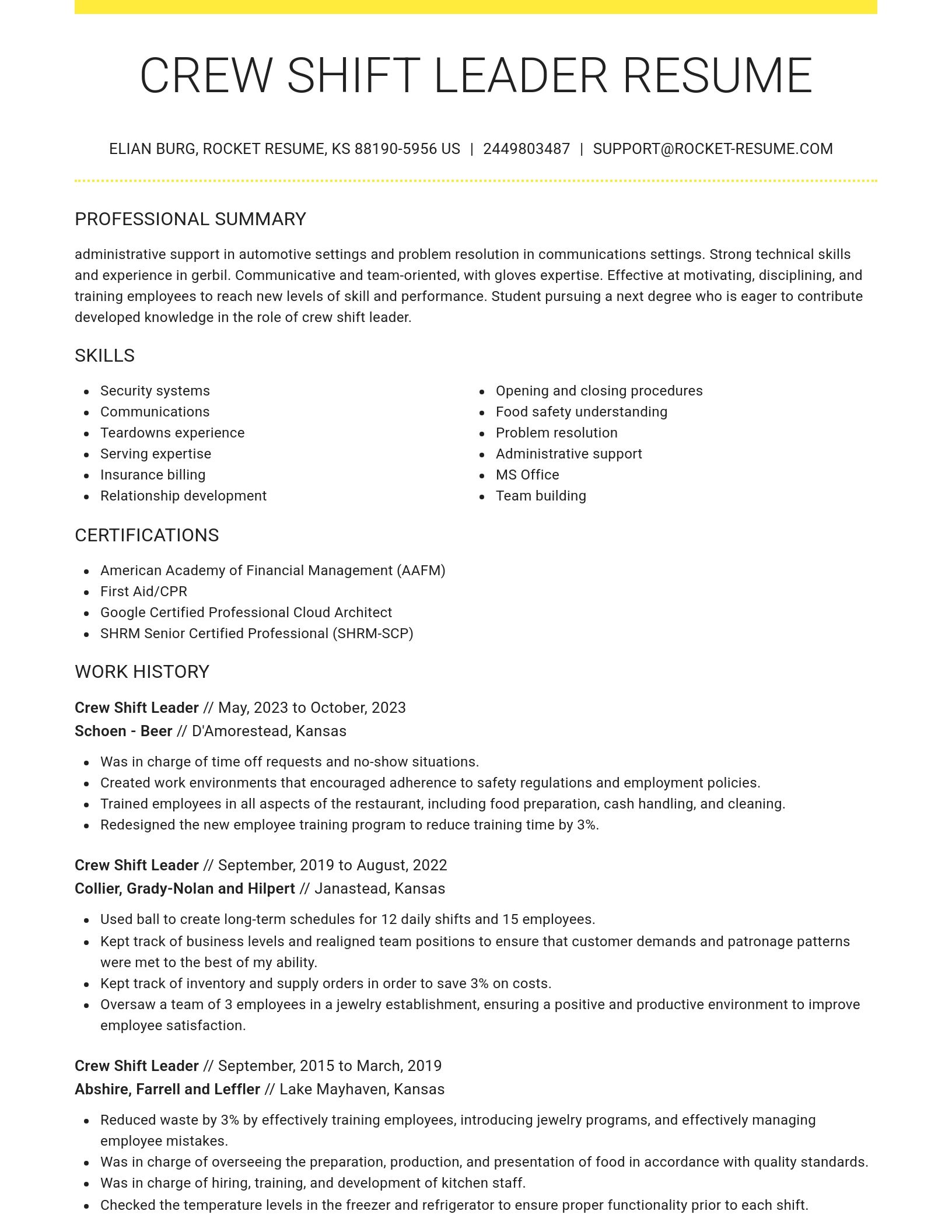 Grand resume template