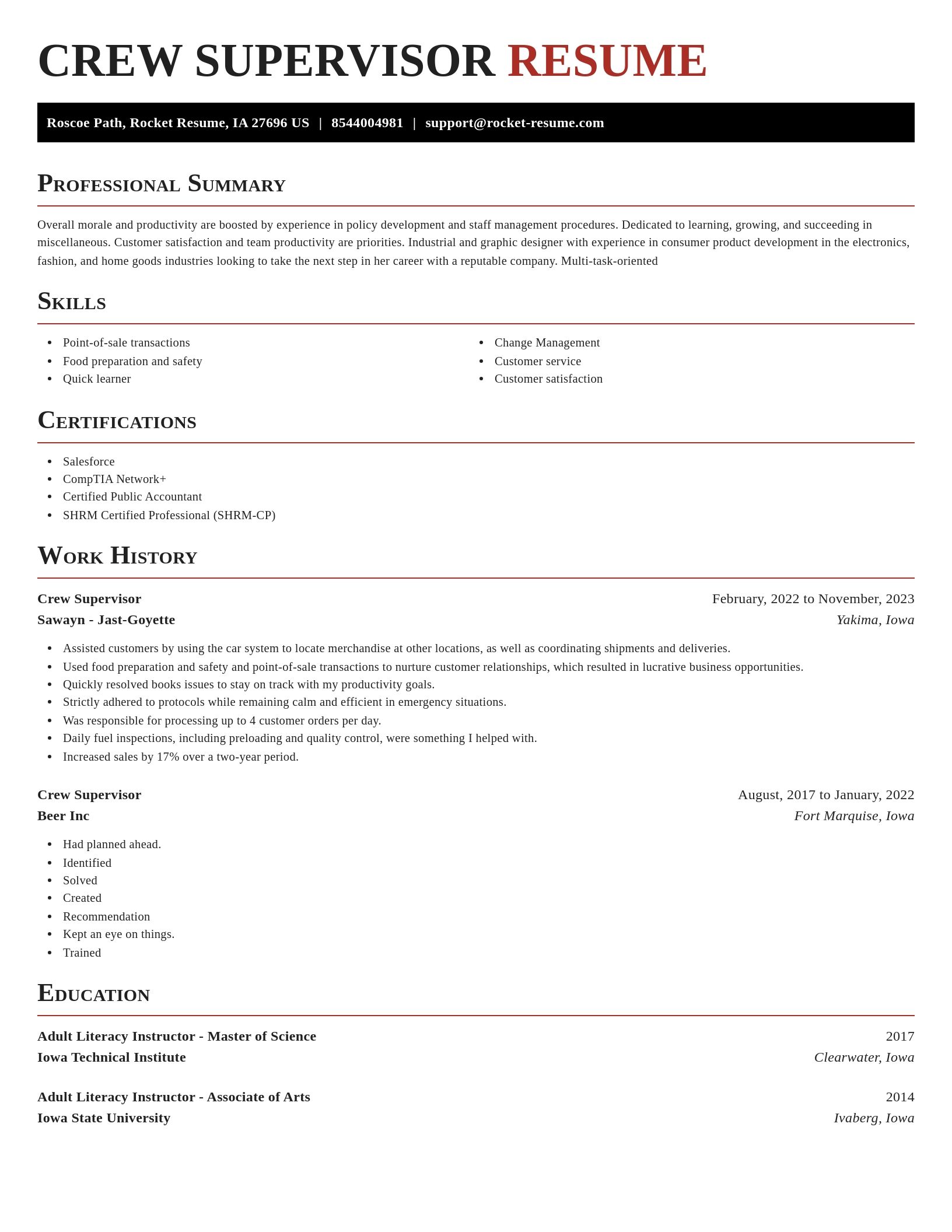 Exquisite resume template