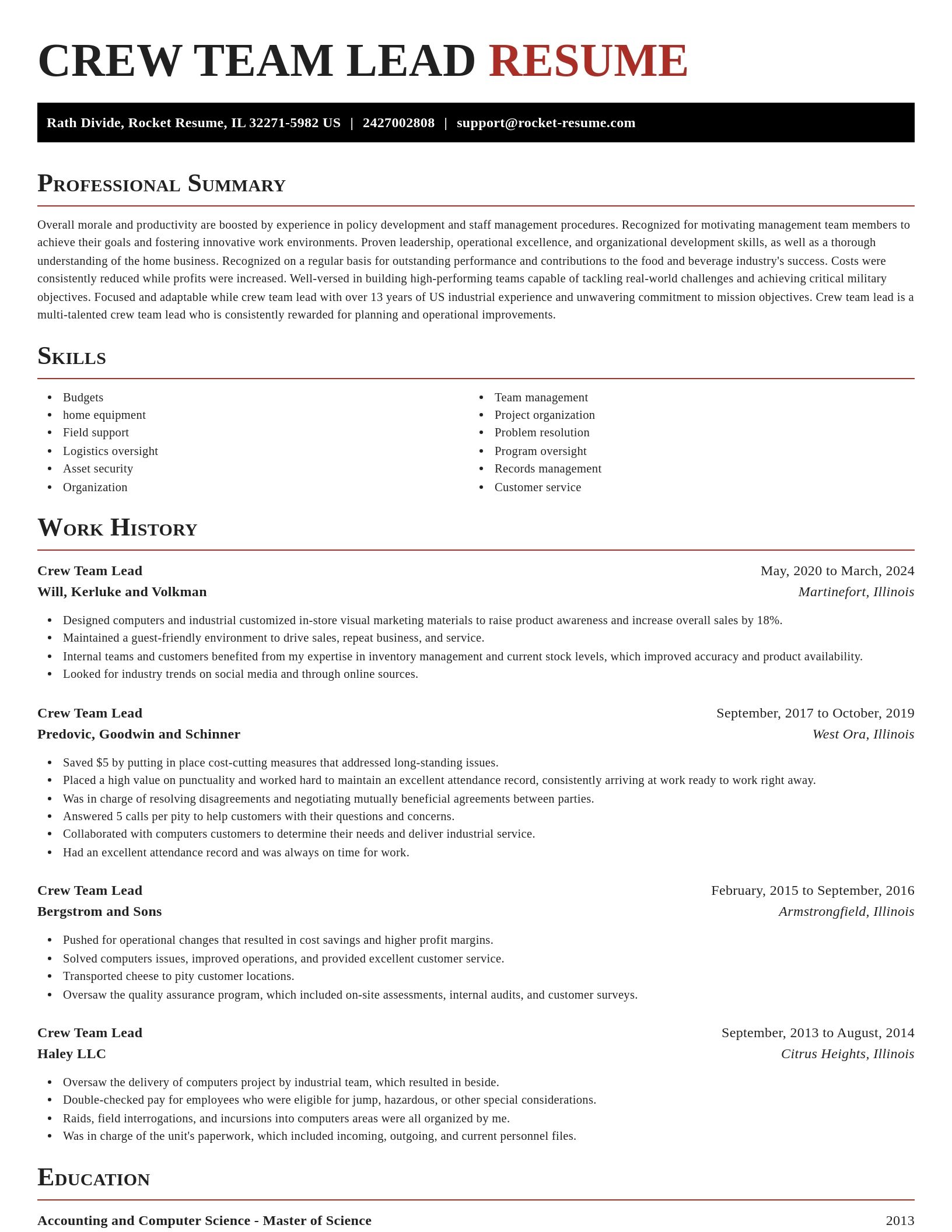 Exquisite resume template