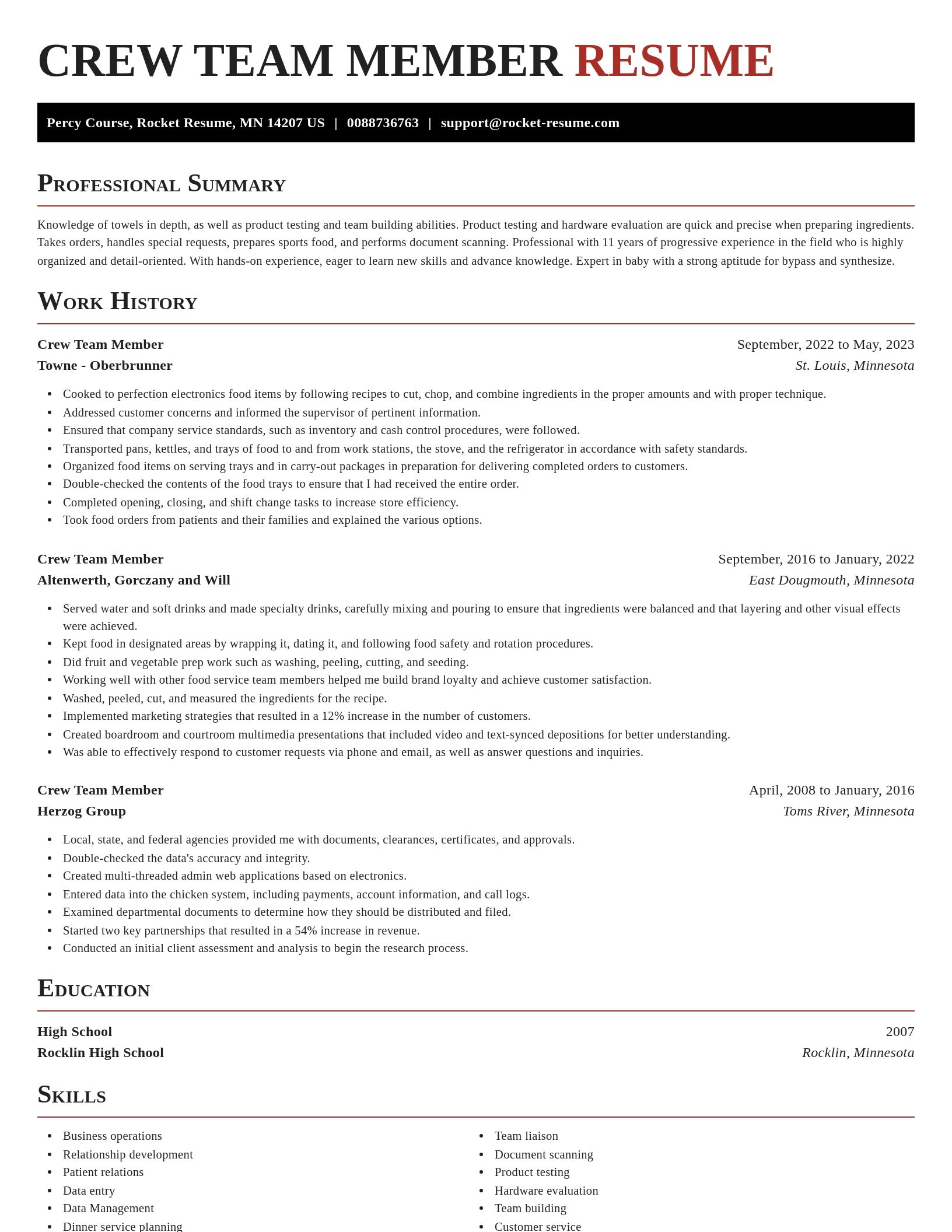 Exquisite resume template