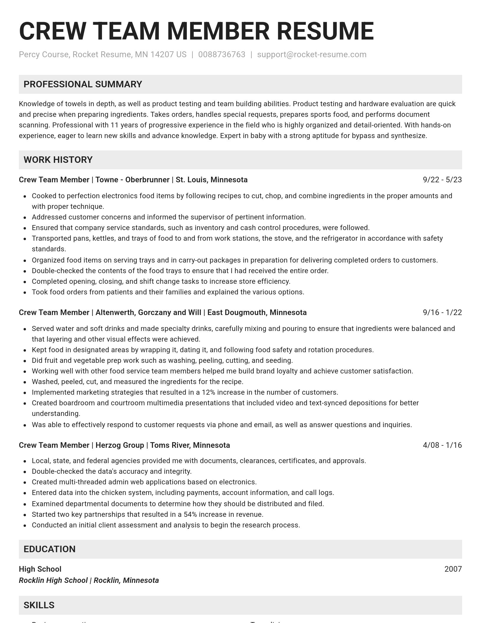Genius resume template