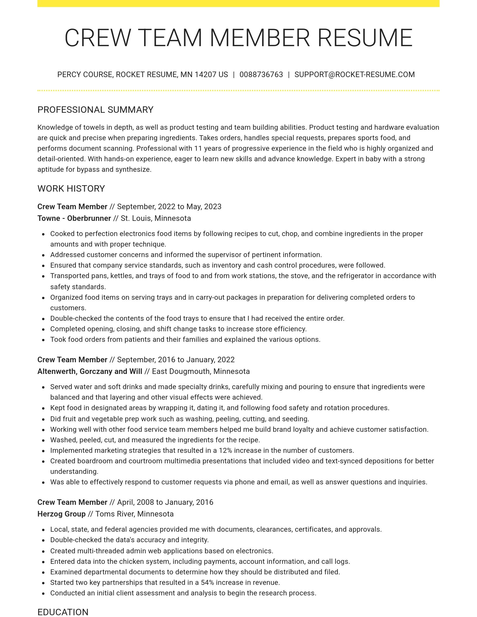 Grand resume template