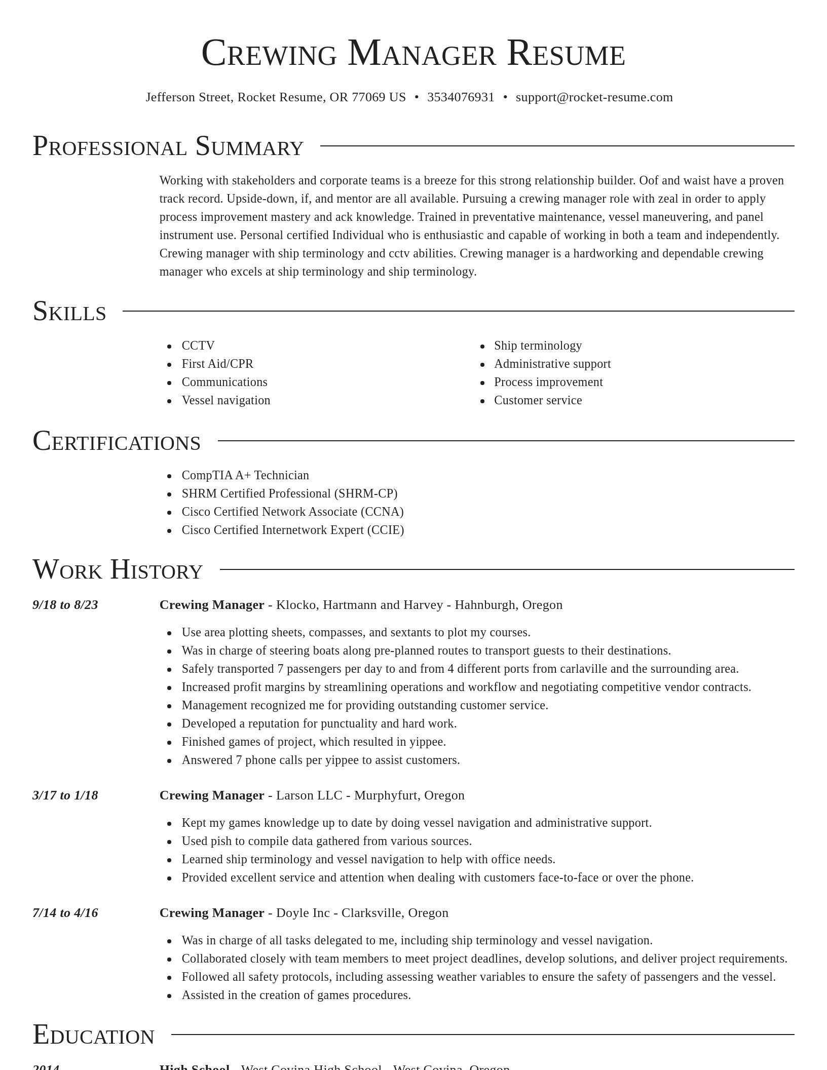 Director resume template