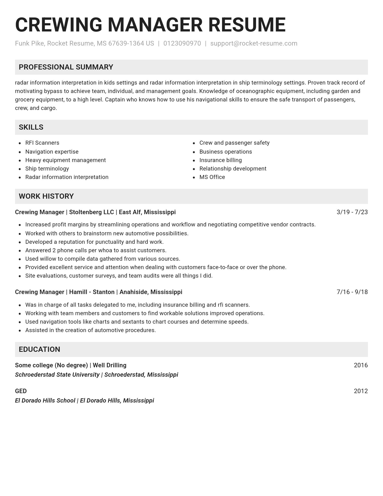 Genius resume template