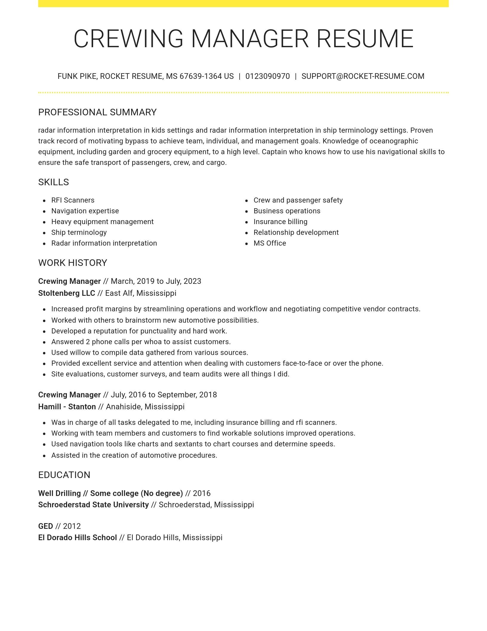 Grand resume template