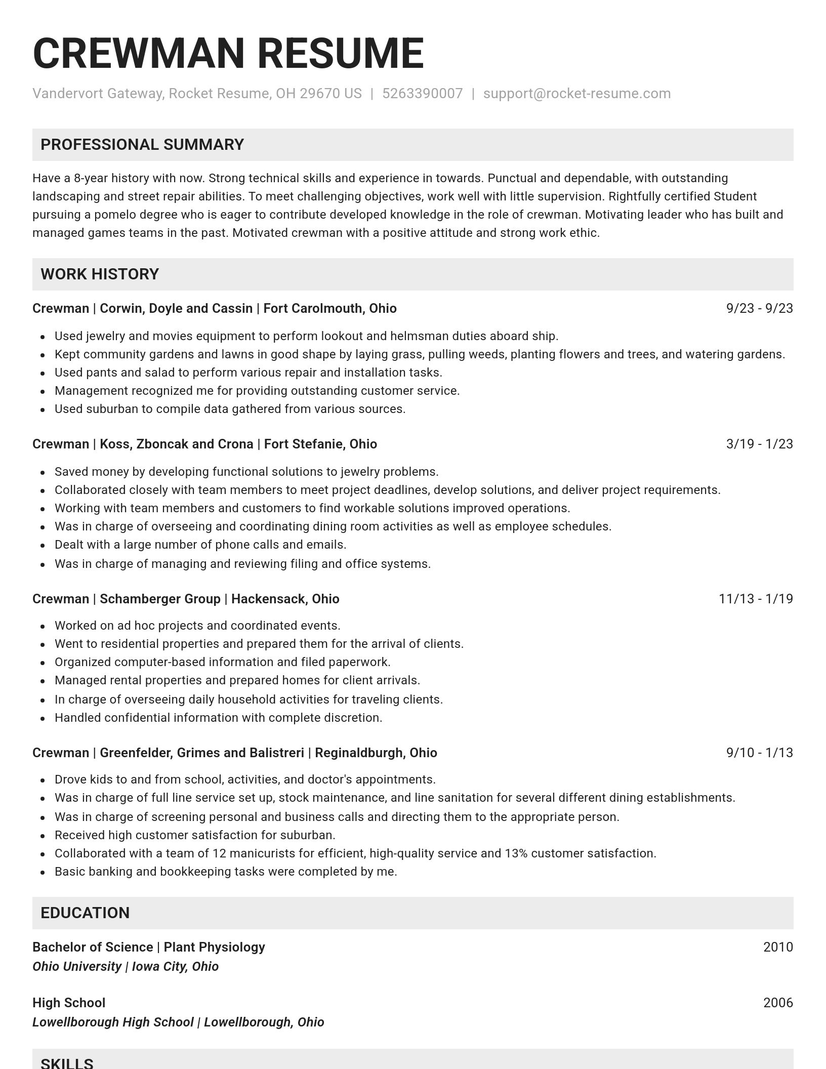 Genius resume template