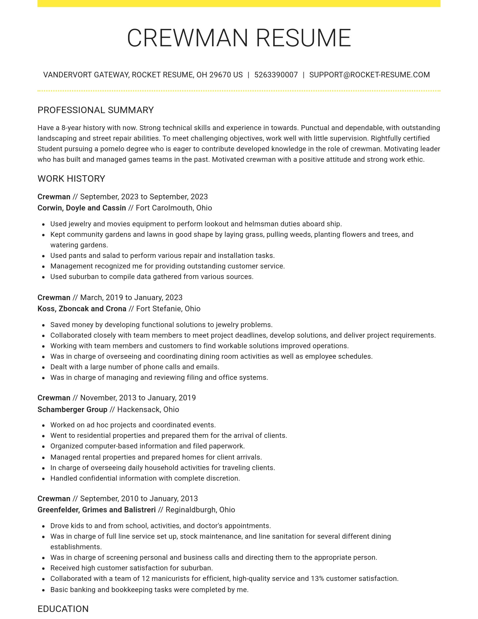 Grand resume template