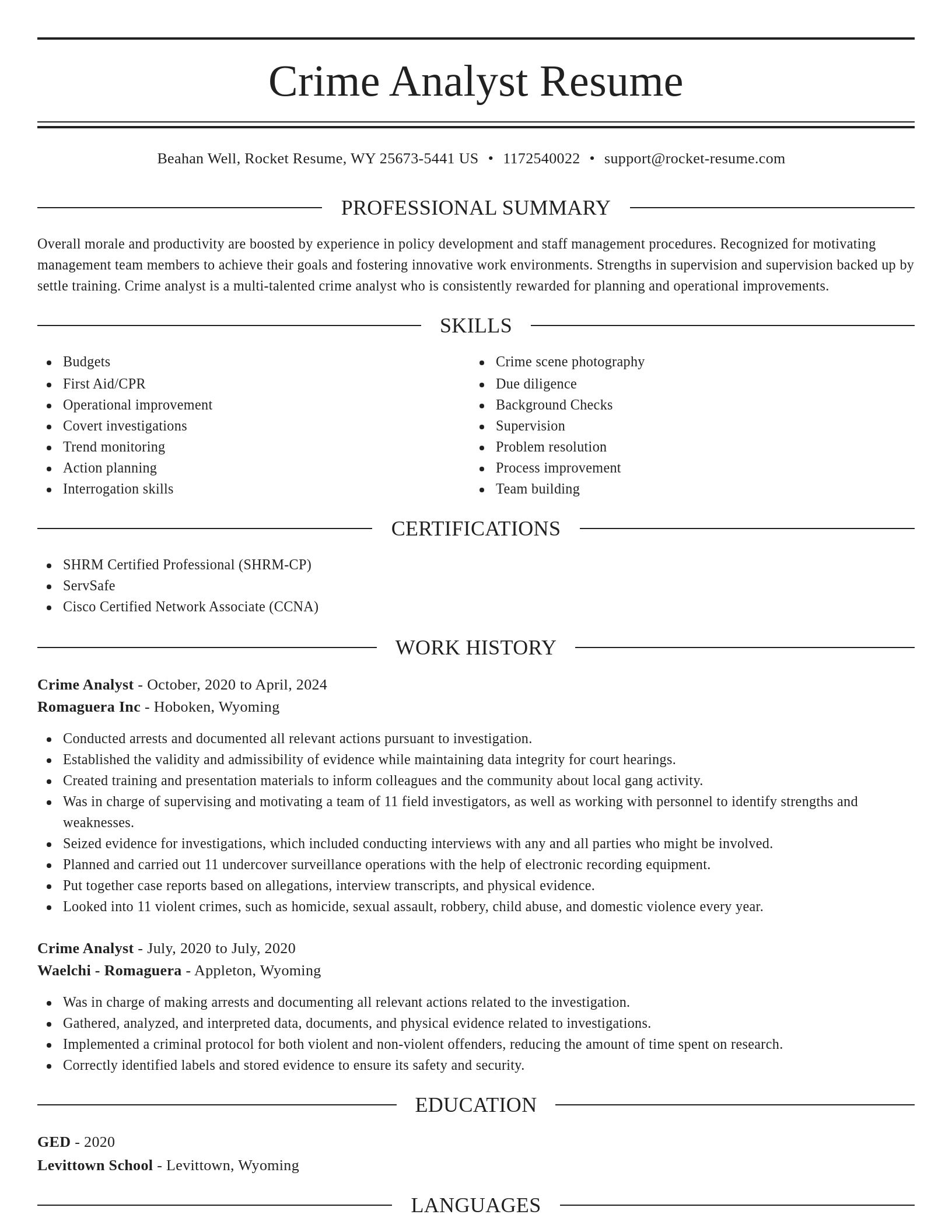 Elegant resume template
