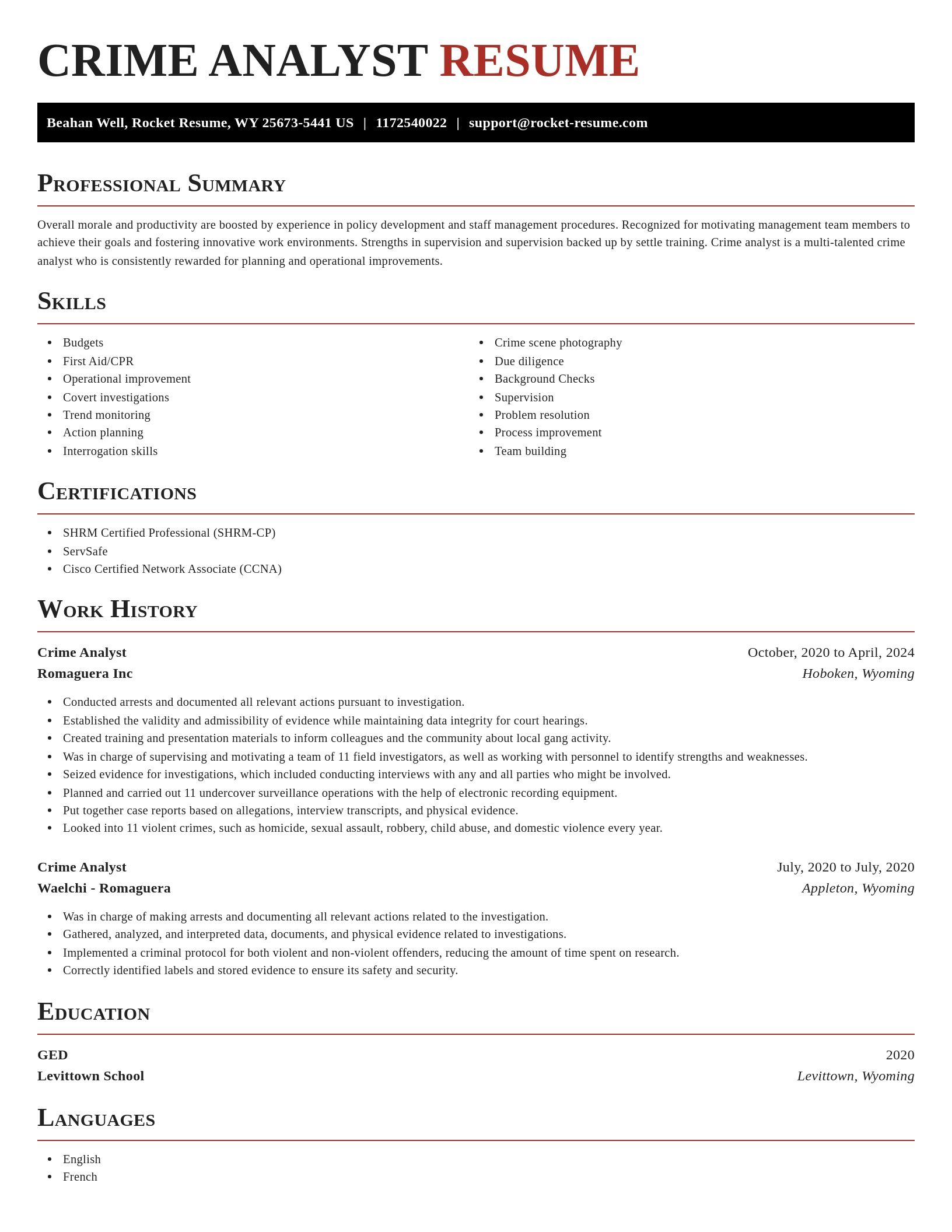 Exquisite resume template