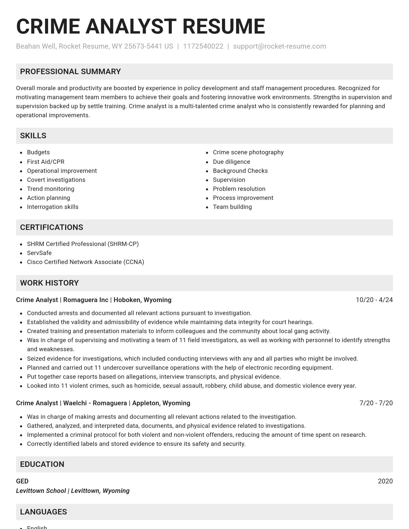 Genius resume template