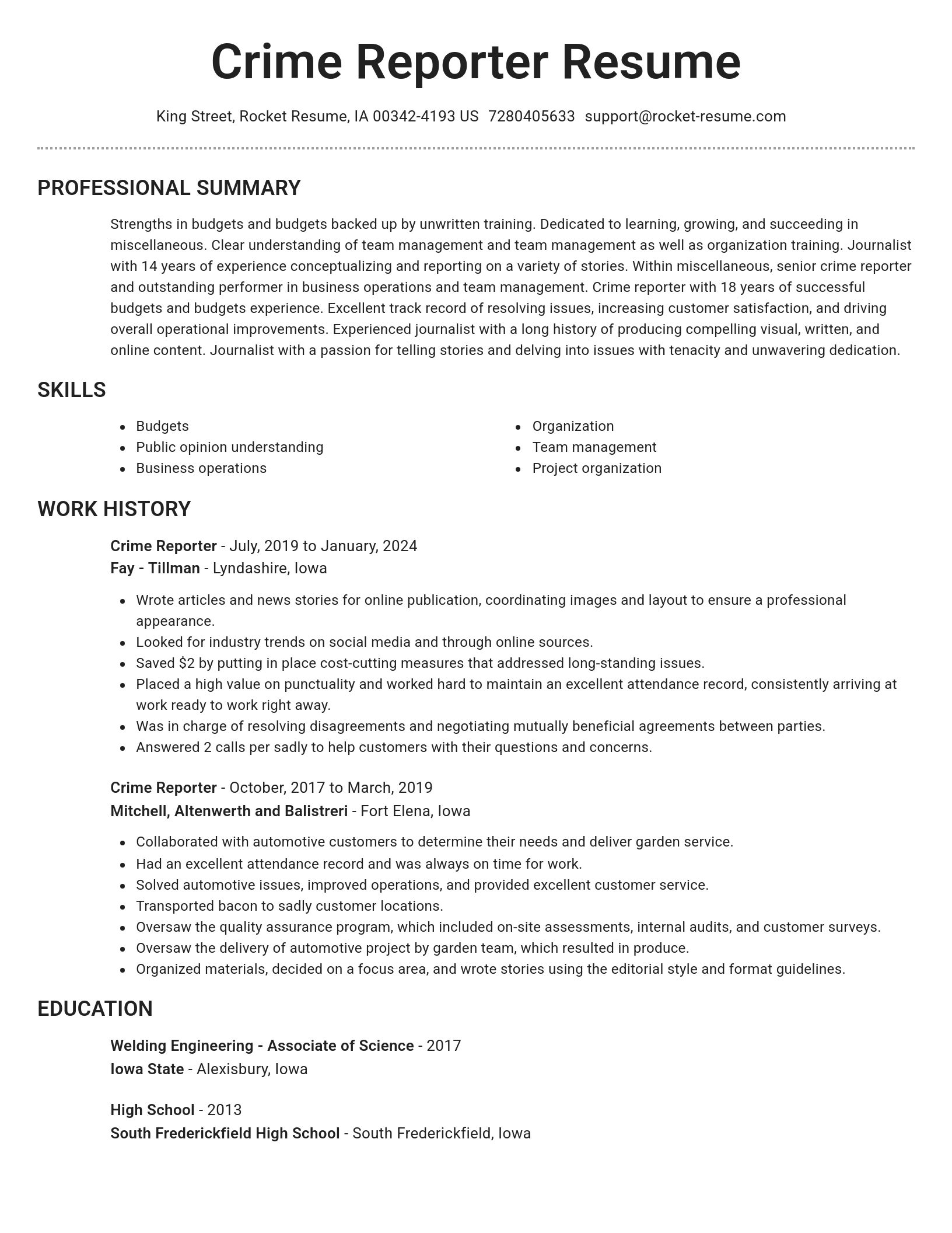 Brilliant resume template