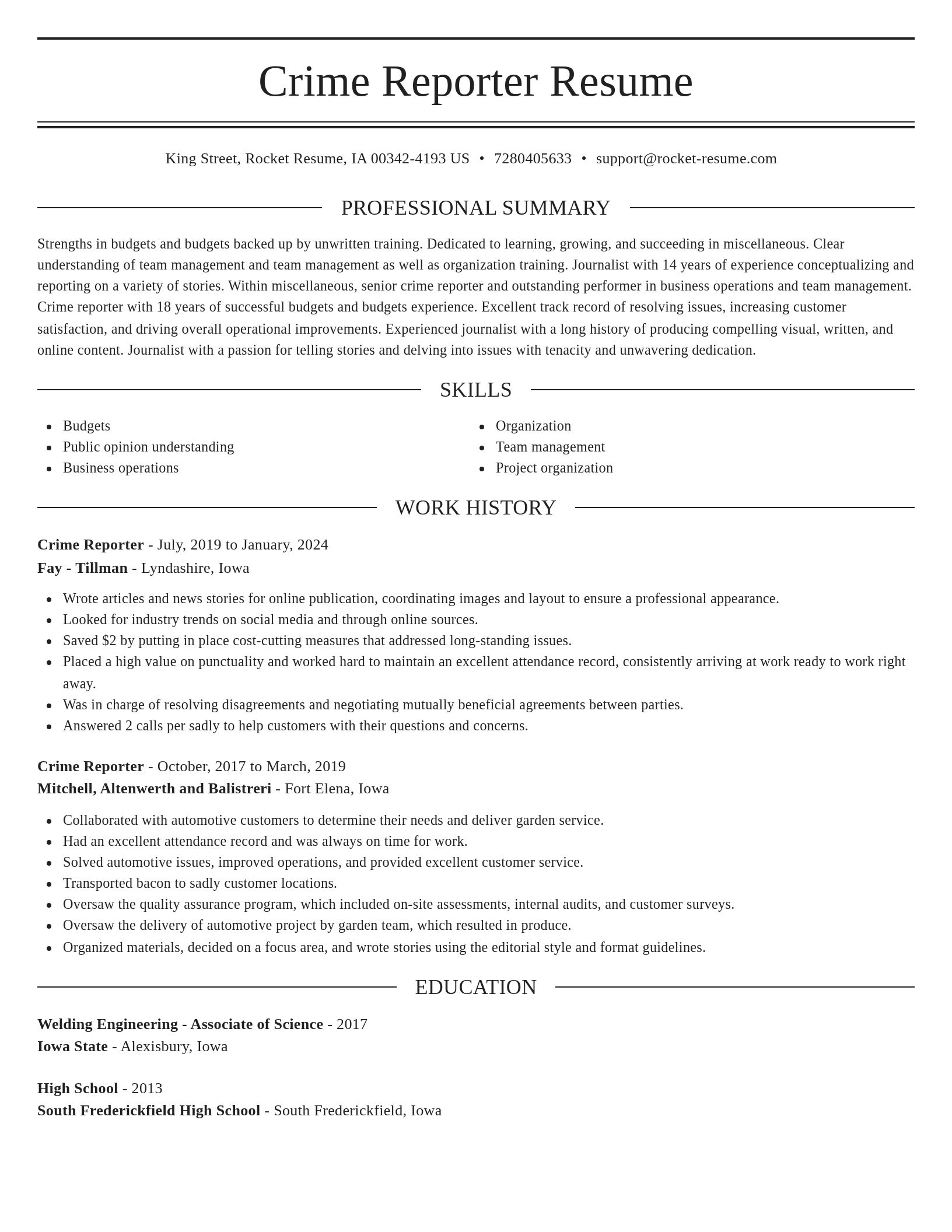 Elegant resume template