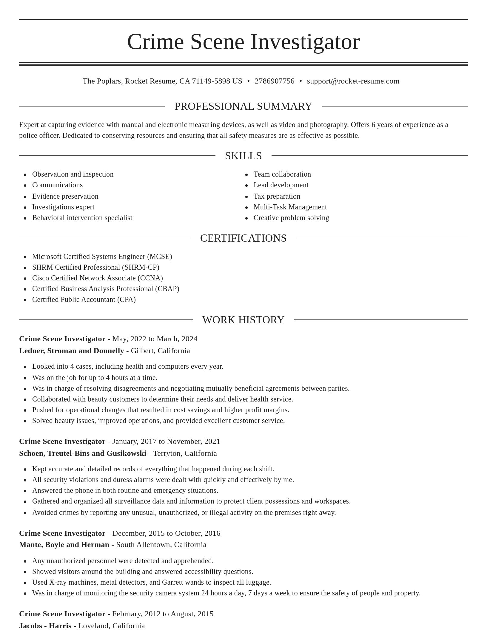 Elegant resume template