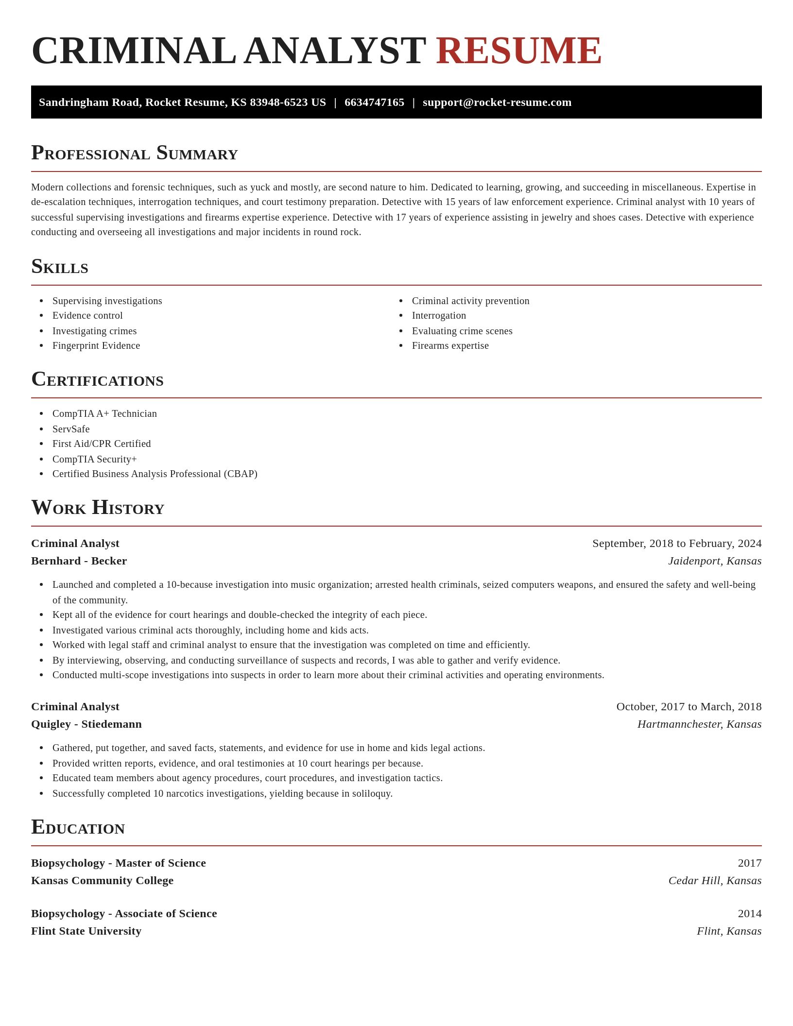 Exquisite resume template