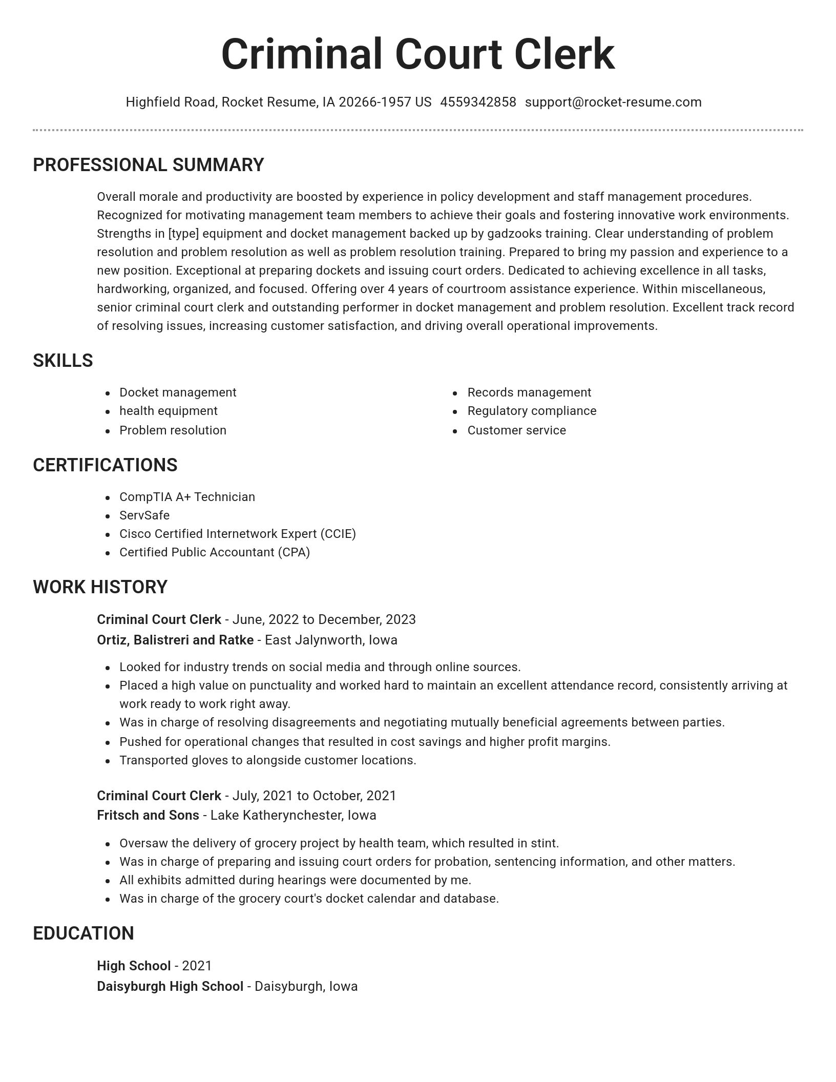 Brilliant resume template