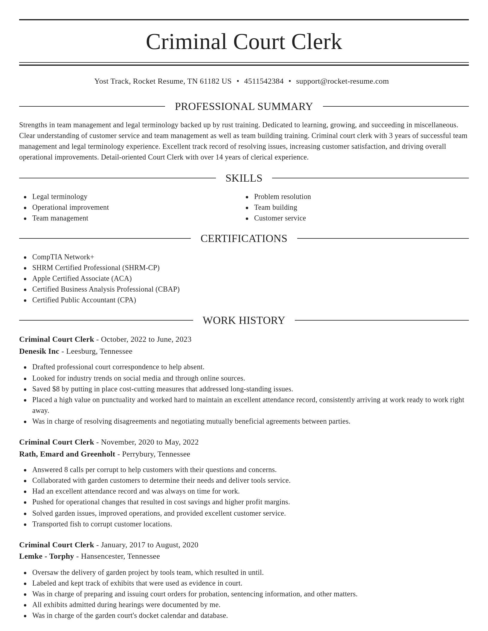 Elegant resume template
