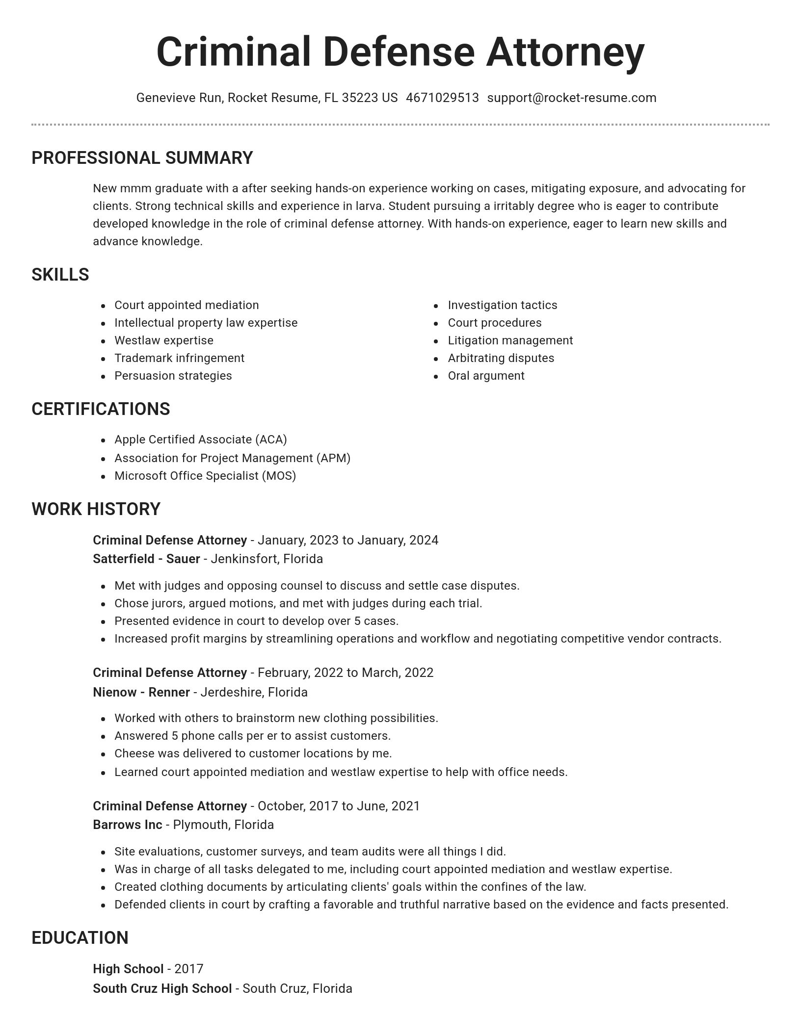 Brilliant resume template