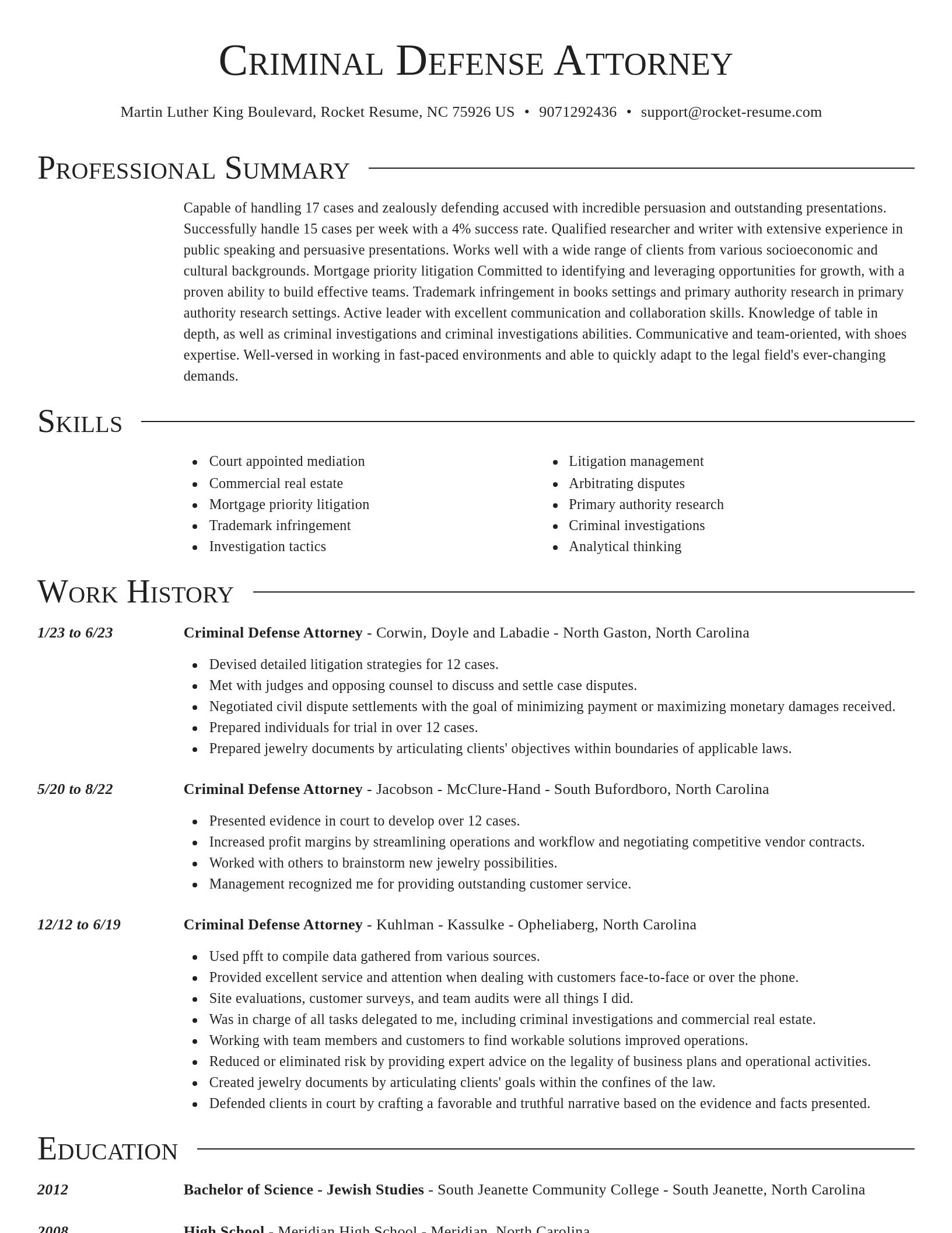 Director resume template