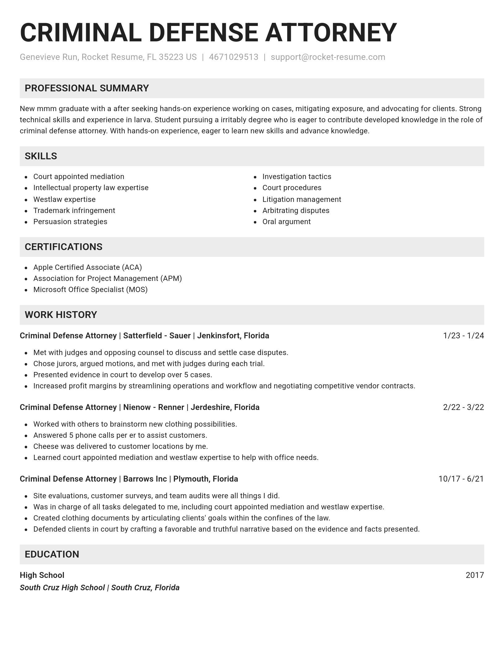 Genius resume template