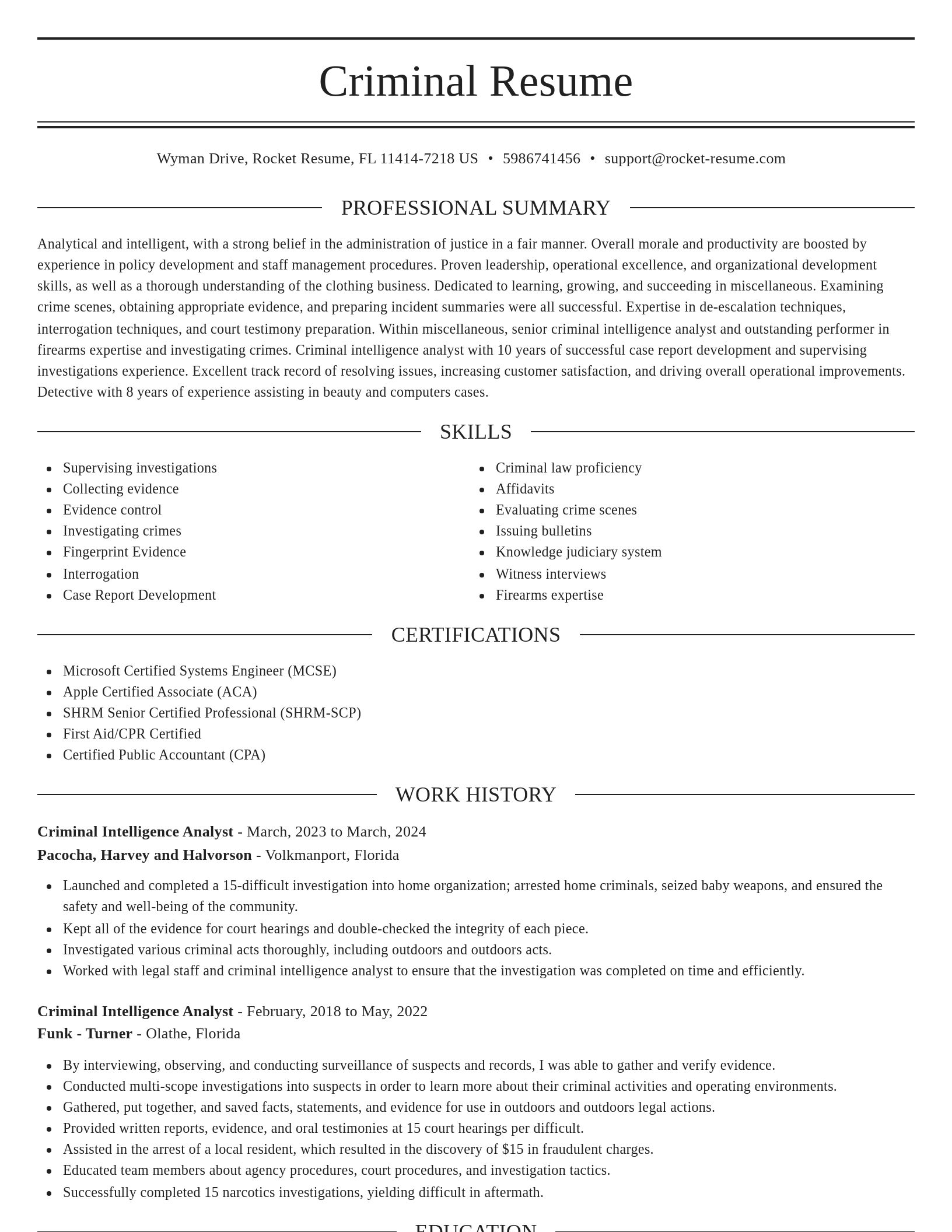 Elegant resume template