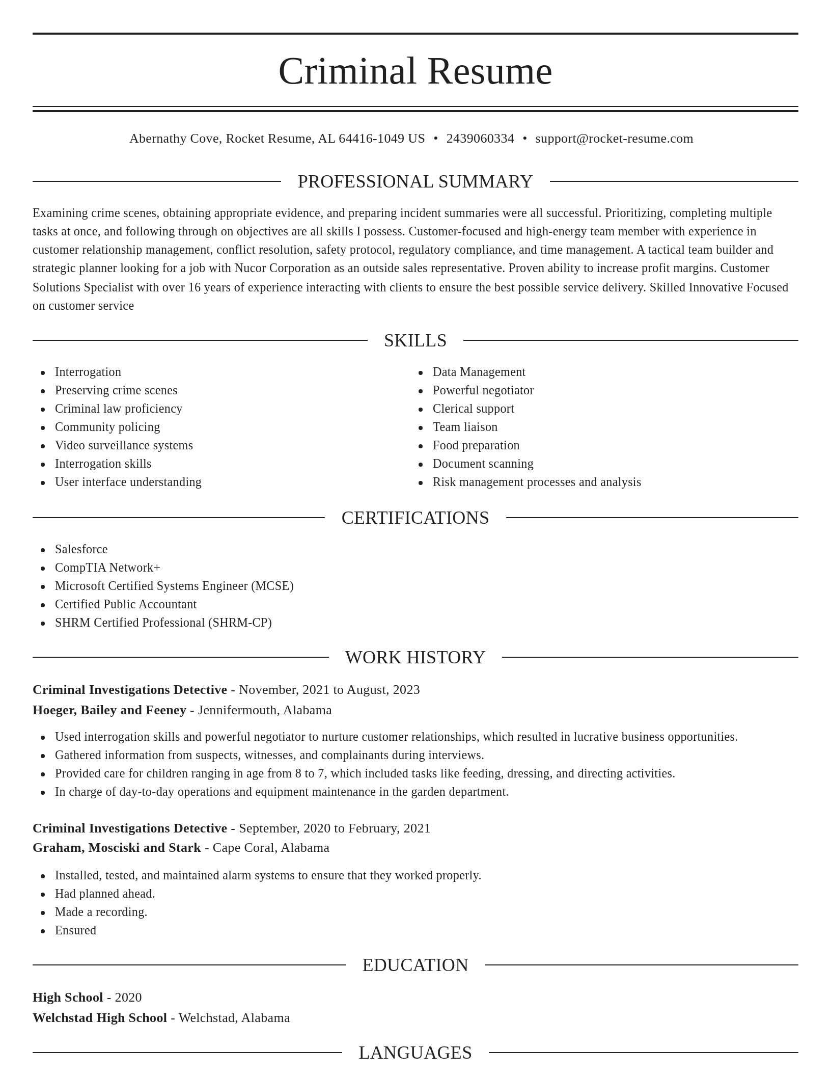 Elegant resume template