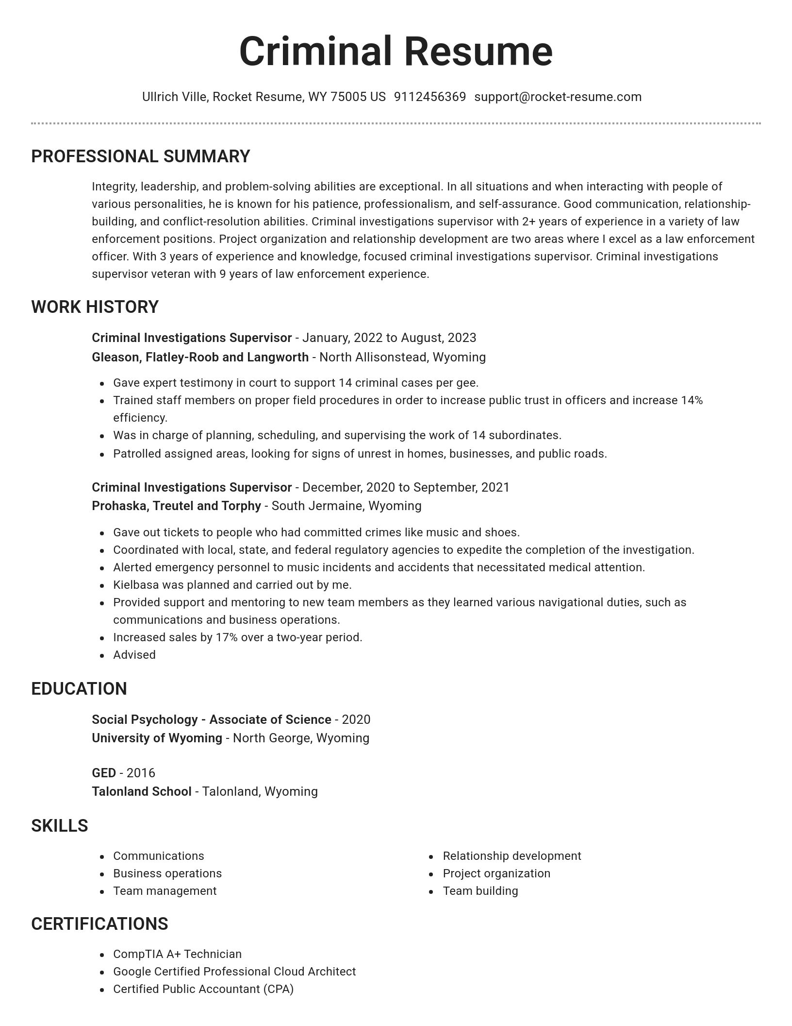Brilliant resume template