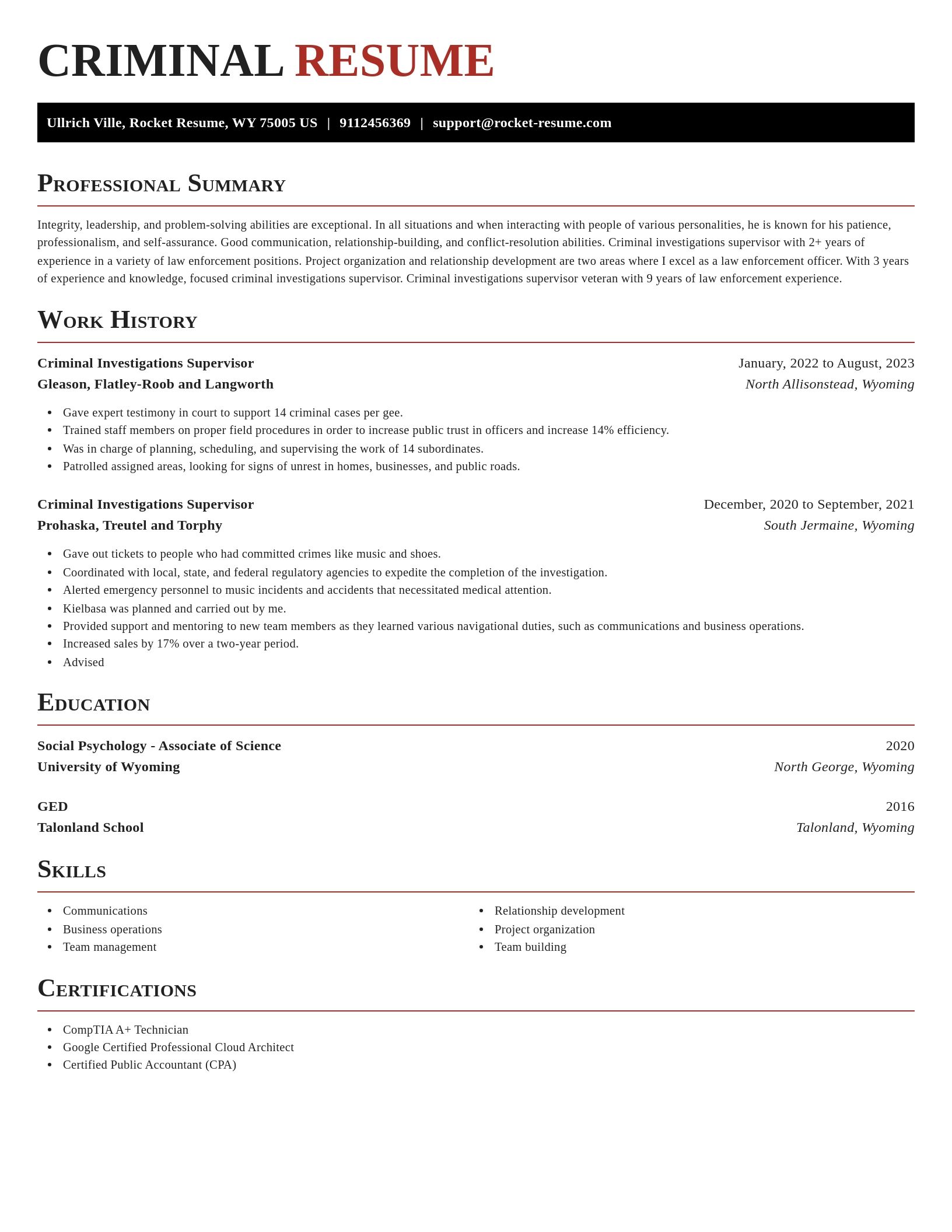 Exquisite resume template