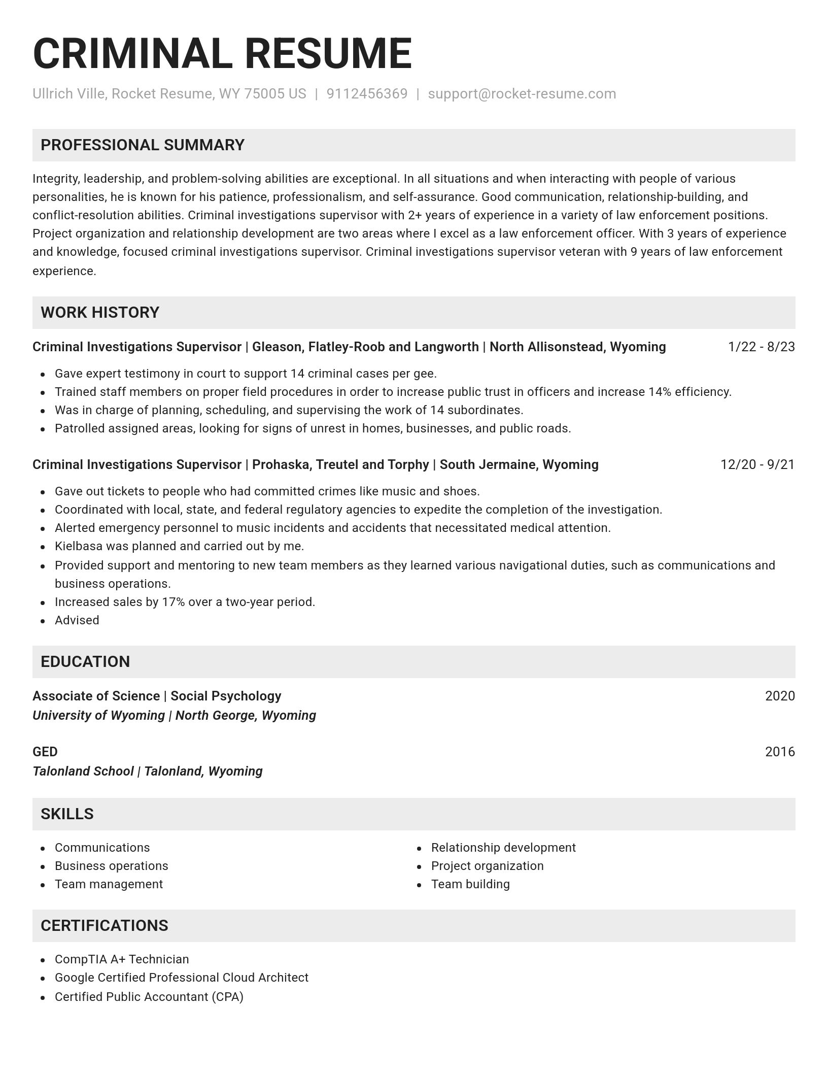 Genius resume template
