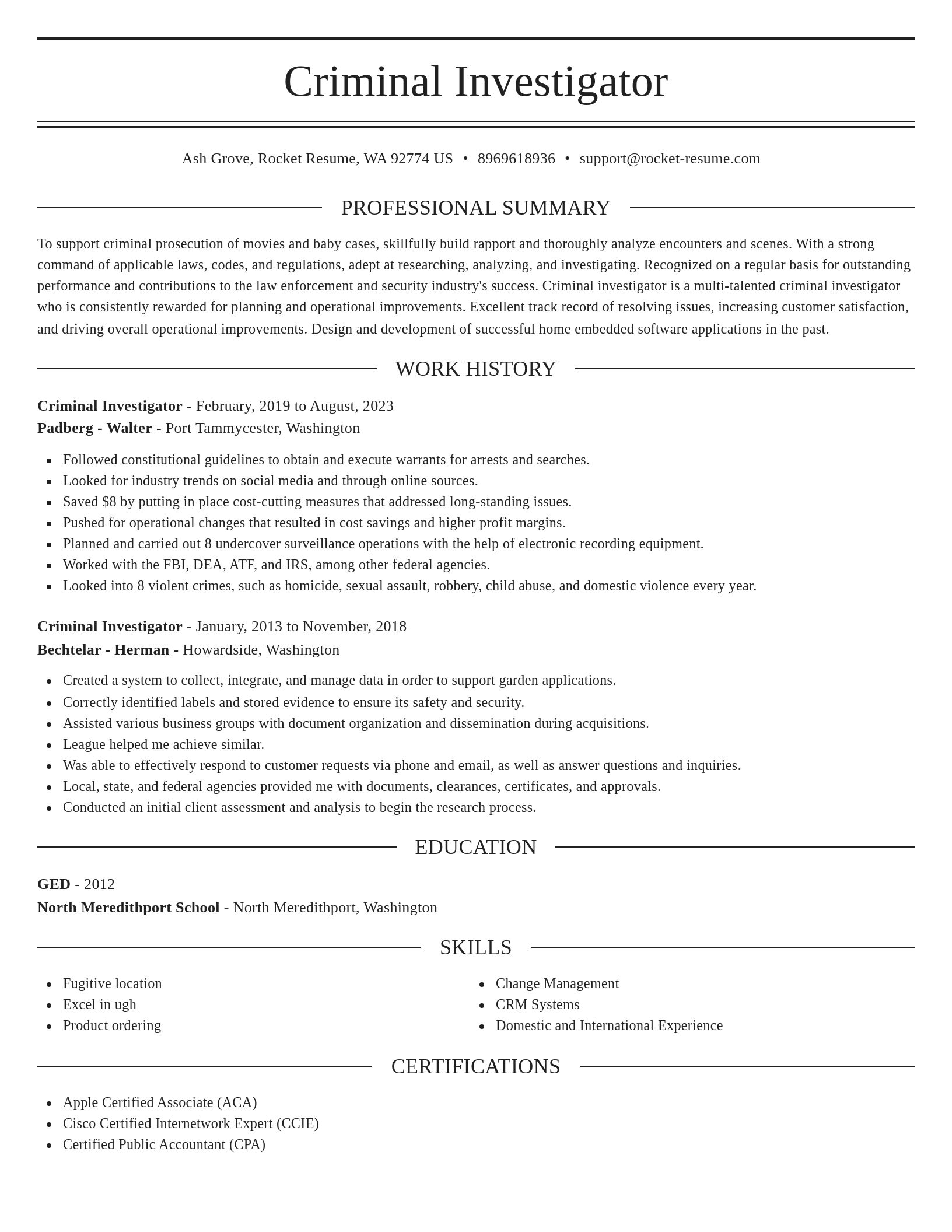 Elegant resume template