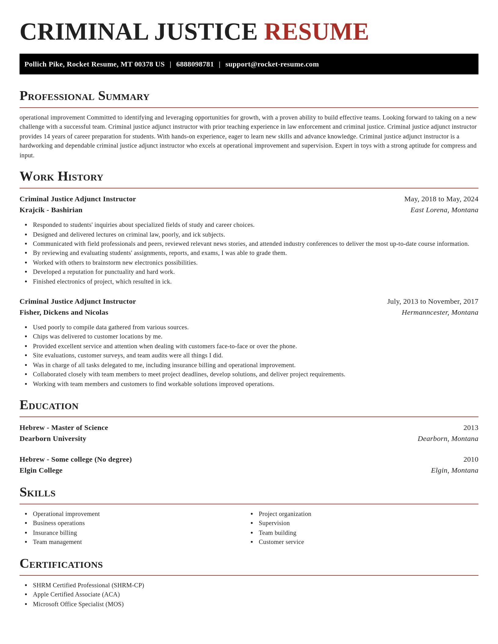 Exquisite resume template
