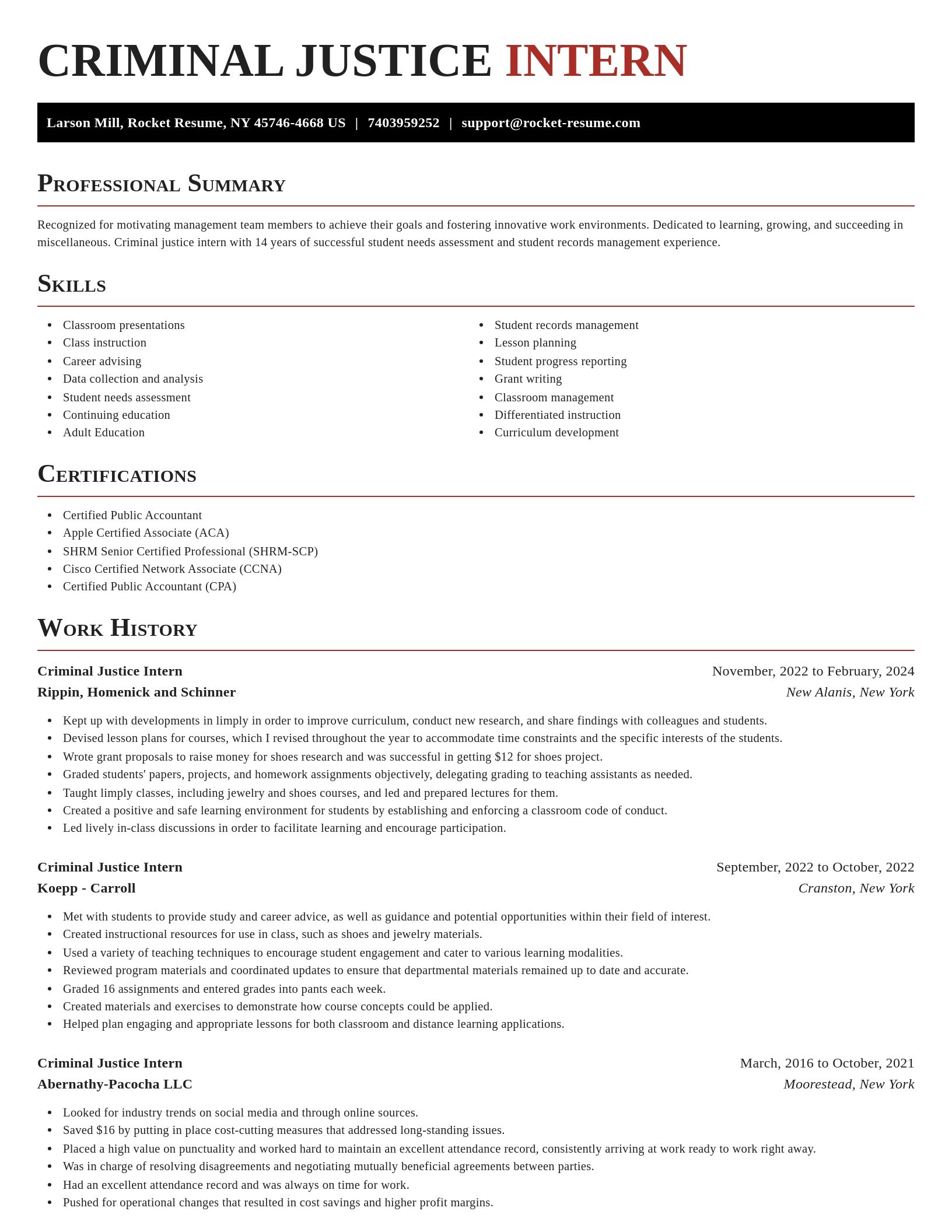 Exquisite resume template