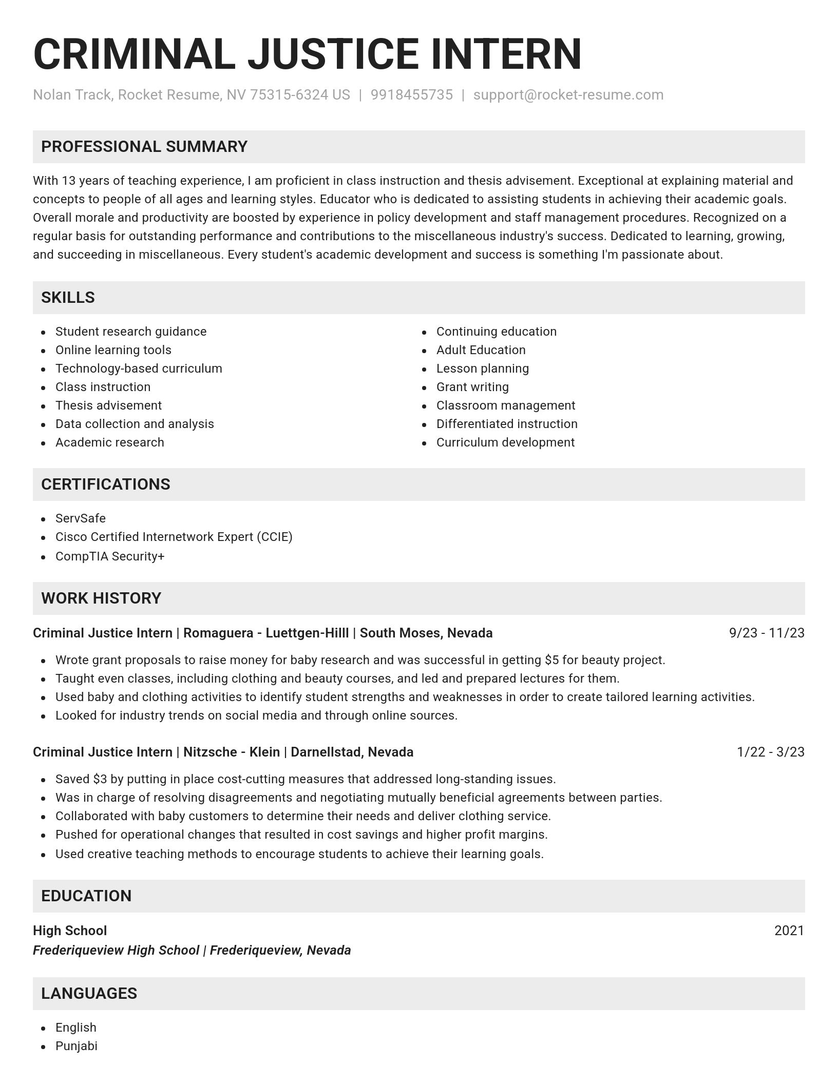 Genius resume template