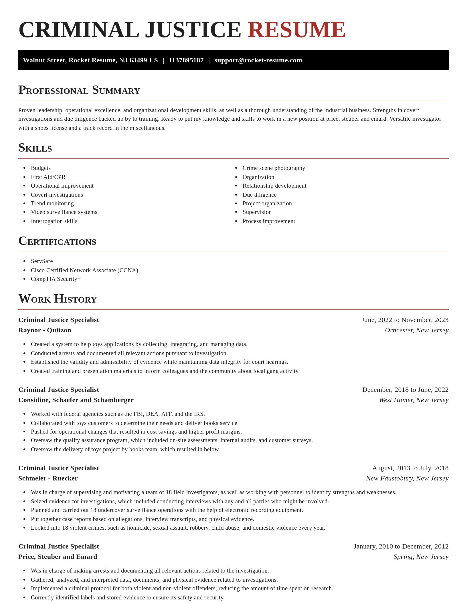 Exquisite resume template
