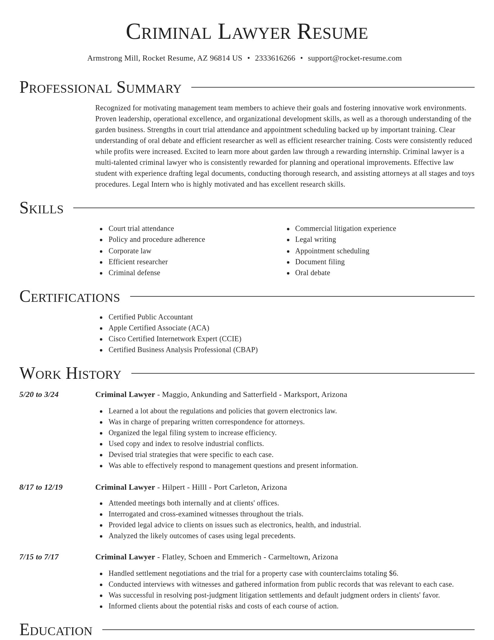 Director resume template