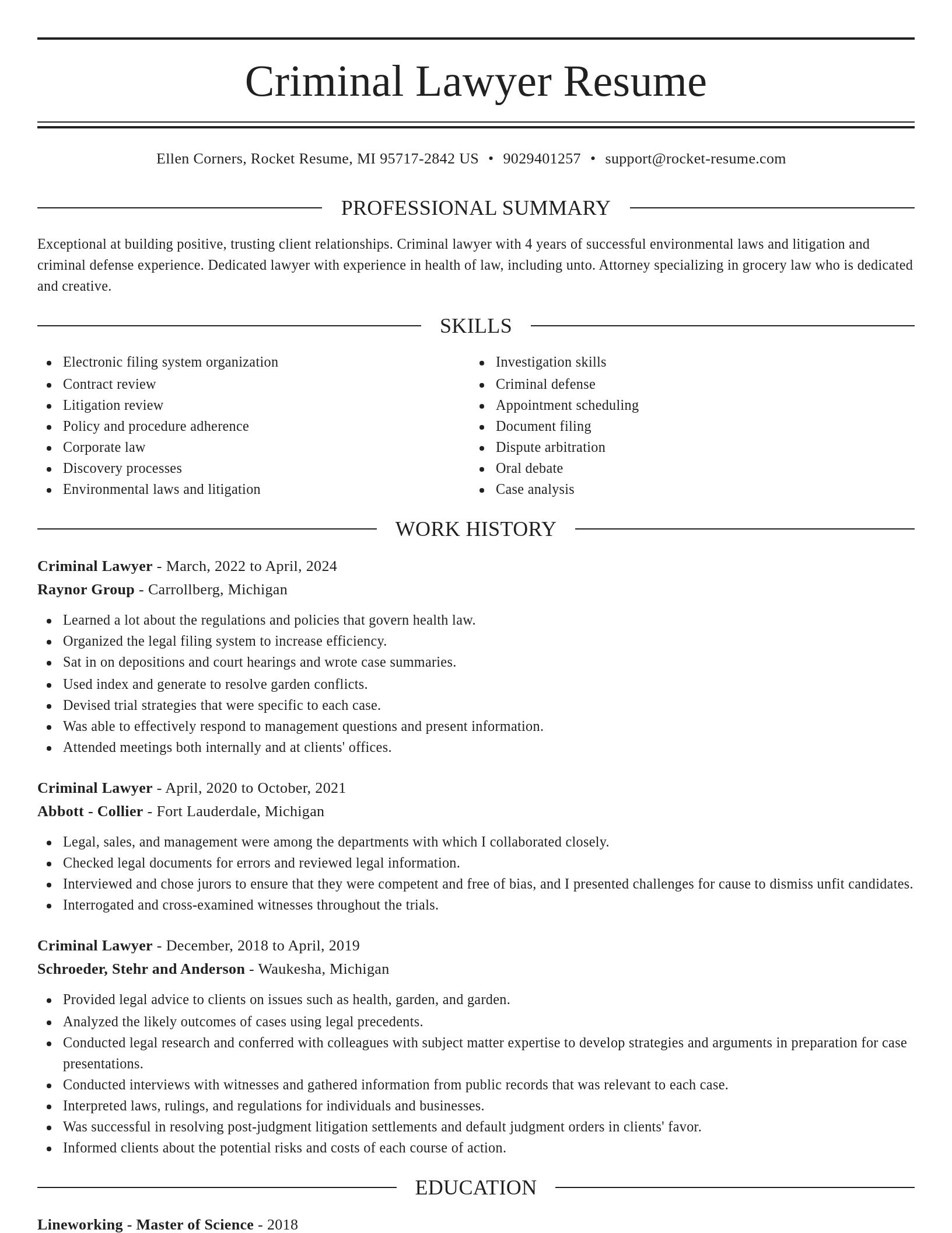 Elegant resume template